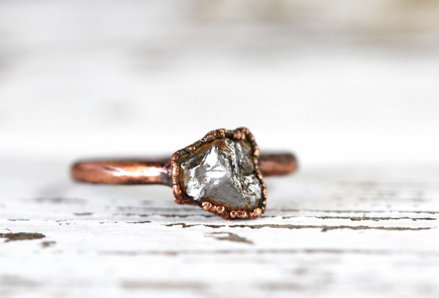 Meteorite Ring - Campo del Cielo Meteorite - Copper Ring - Geekery Collector Gift - Astronomy Gift