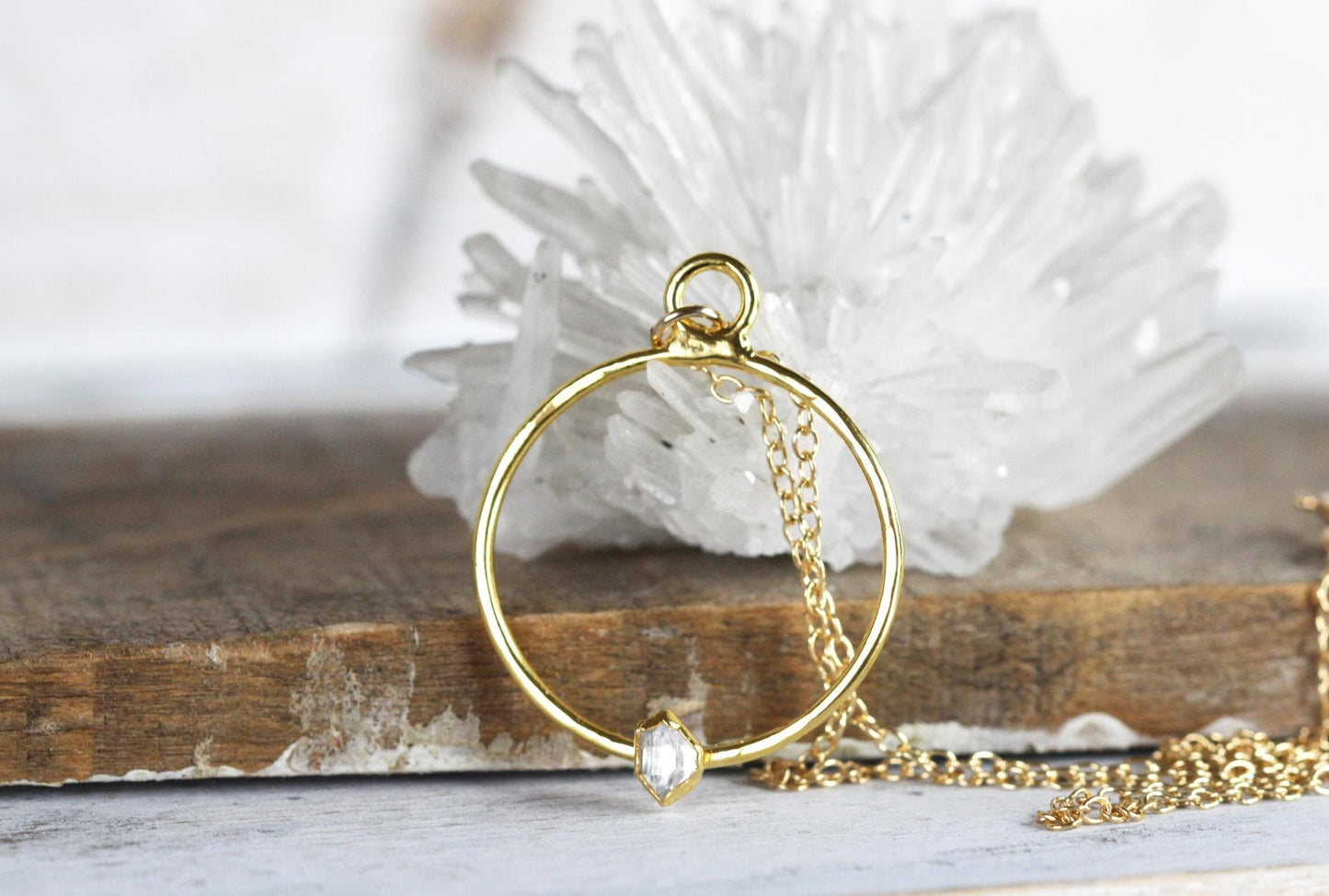 Personalized Mothers Day Necklace - Gift for Mom - Raw Crystal Pendant - Birthstone Necklace