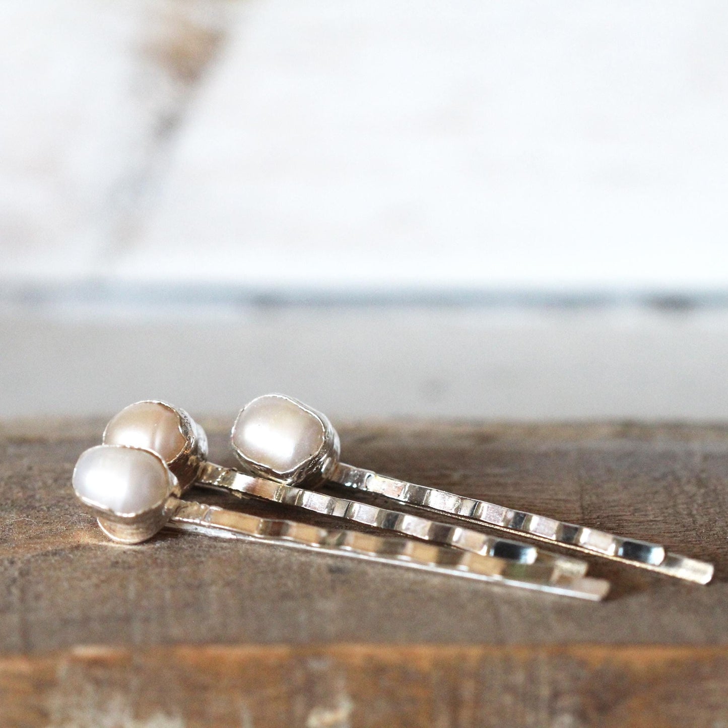 Pearl Bobby Pin - June Hair Pin - Pearl Hair Jewelry - Bridal Hair Accessory - Copper Hair Pin