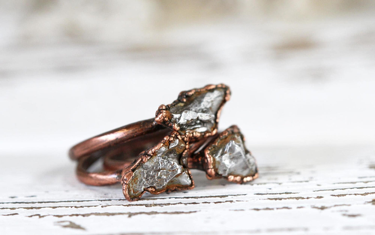 Meteorite Ring - Campo del Cielo Meteorite - Copper Ring - Geekery Collector Gift - Astronomy Gift