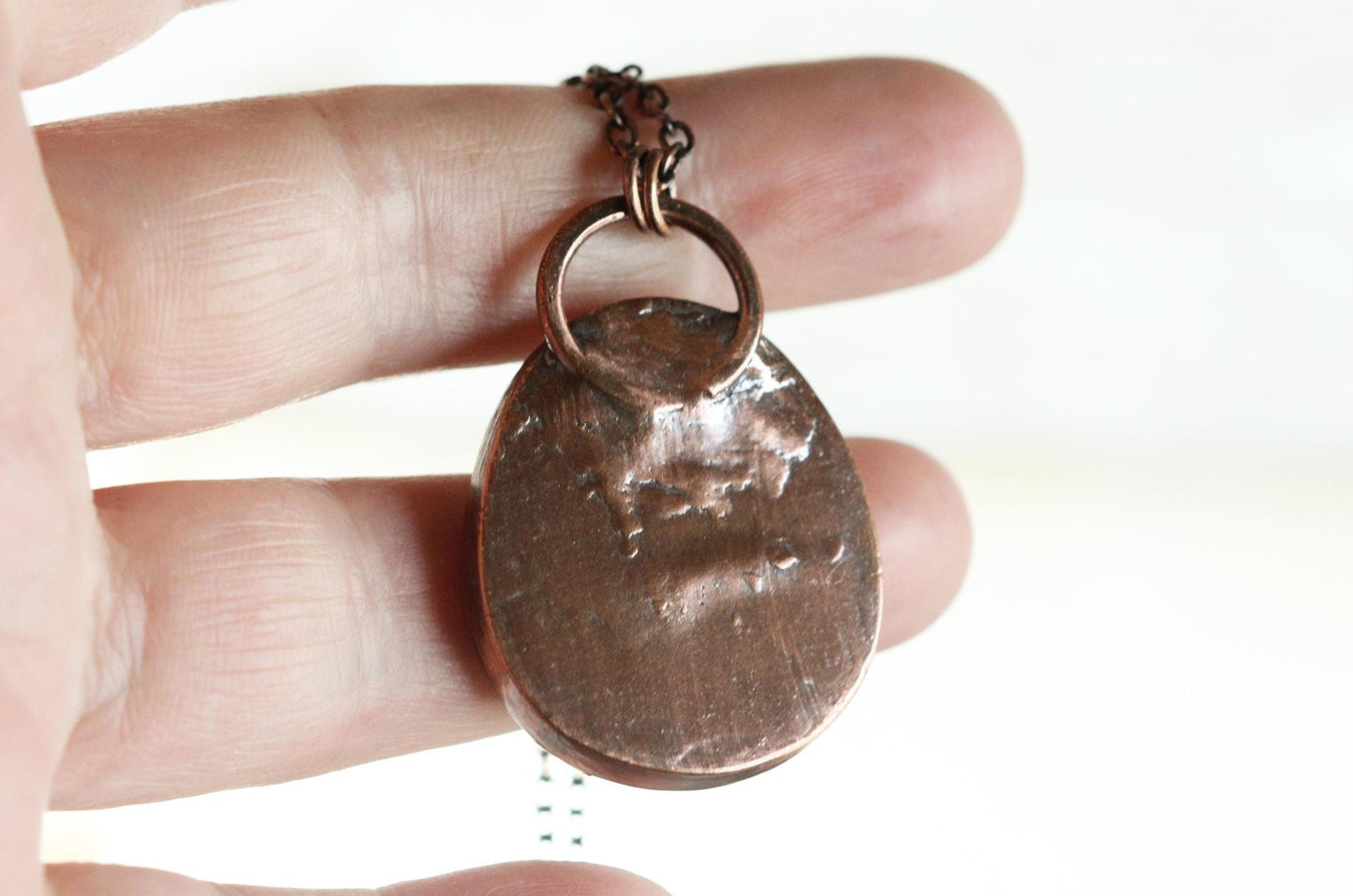 Palm Root Necklace - Petrified Wood Pendant - Fossilized Wood