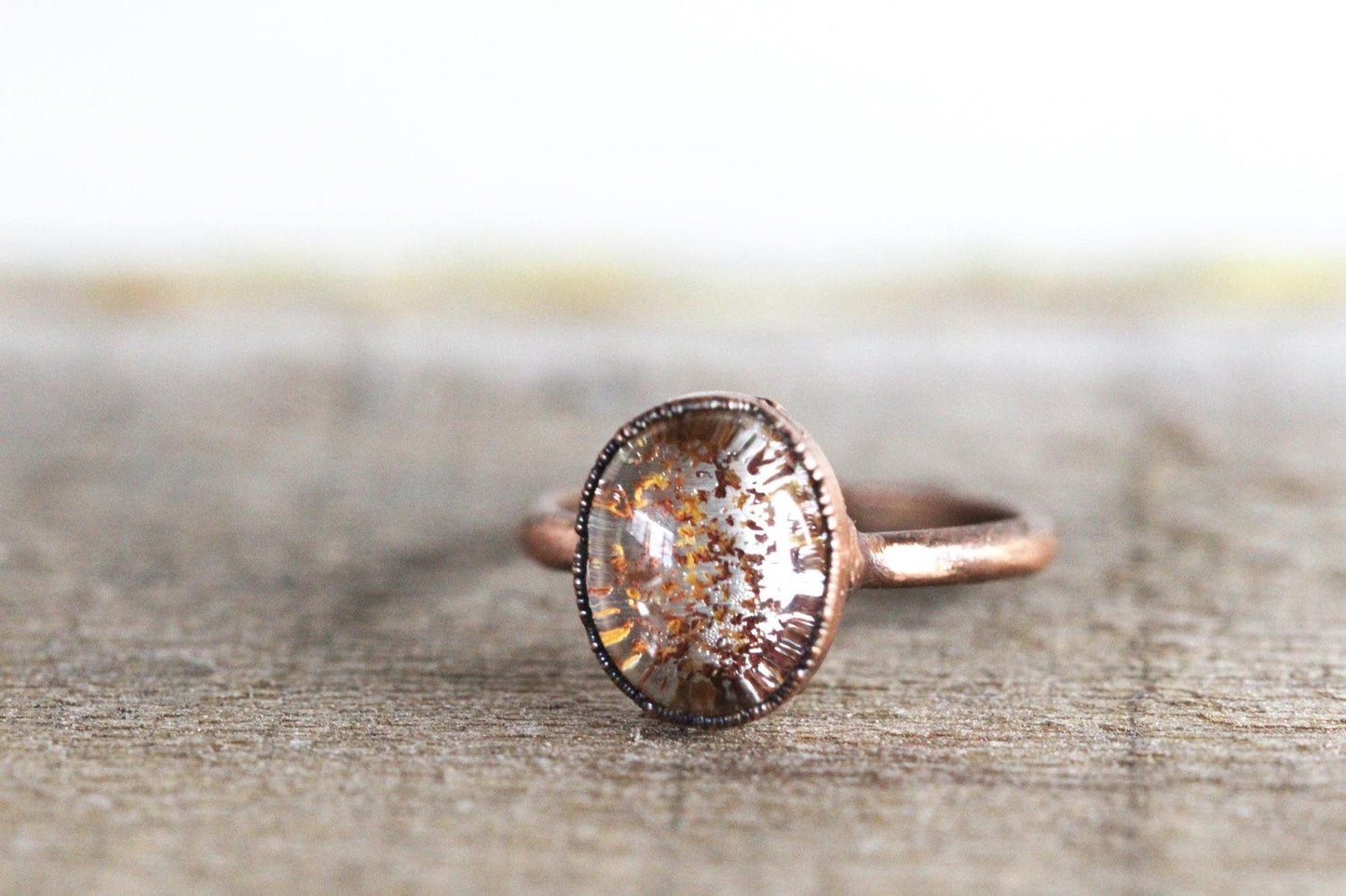Garden Quartz Ring - Lodolite - Phantom Quartz