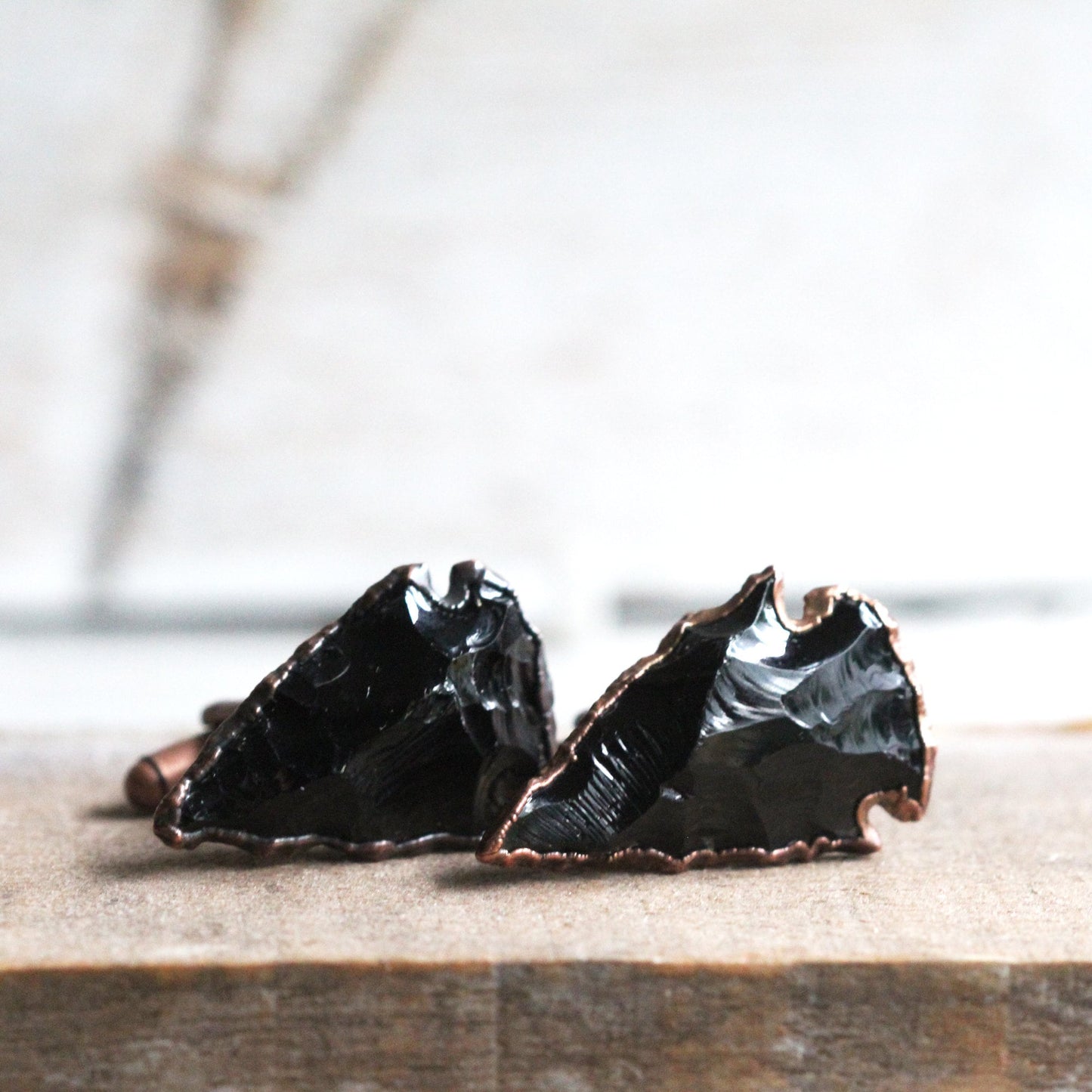 Crystal Cuff Links - Black Obsidian Cufflinks - Groomsmen Gift