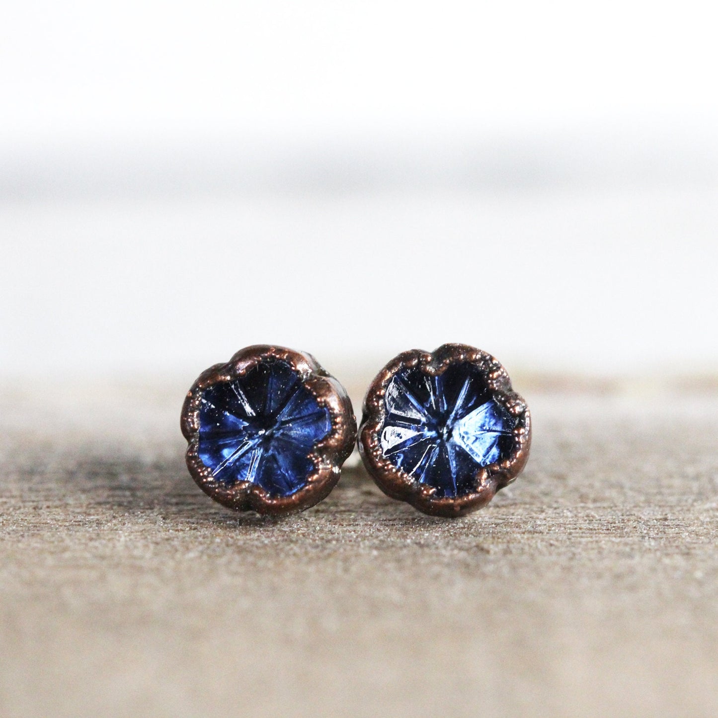 Flower Earrings - Something Blue - Botanical Jewelry