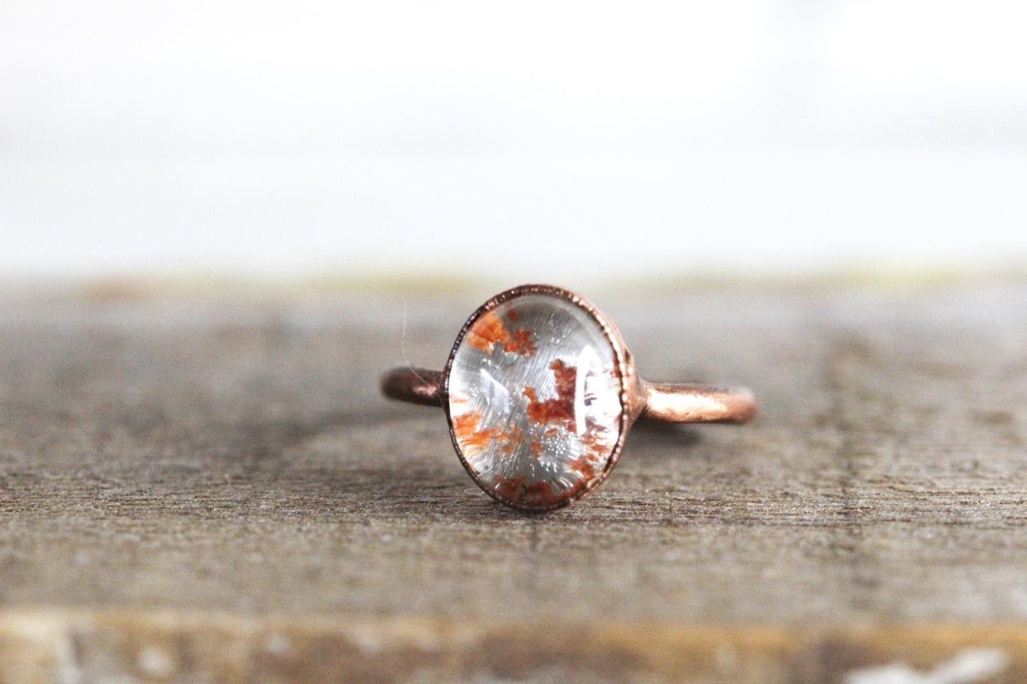 Garden Quartz Ring - Lodolite - Phantom Quartz
