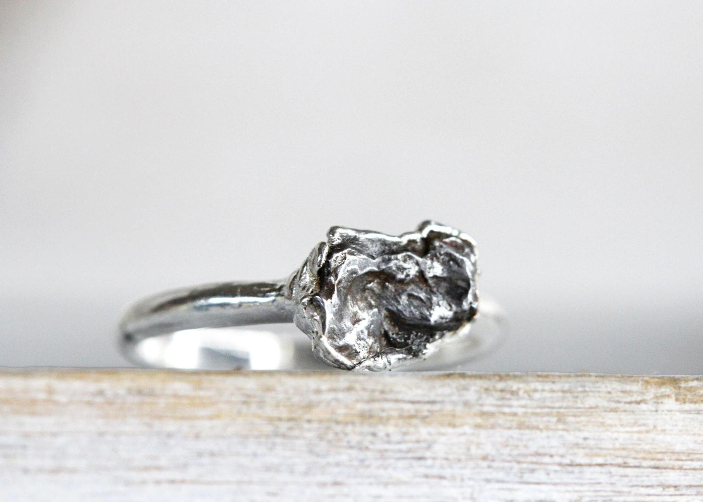 Meteorite Ring - Campo del Cielo Meteorite - Copper Ring - Geekery Collector Gift - Astronomy Gift