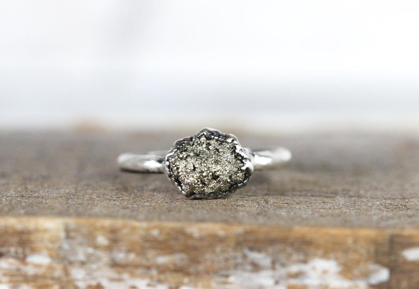 Pyrite Ring - Raw Mineral - Fools Gold Jewelry