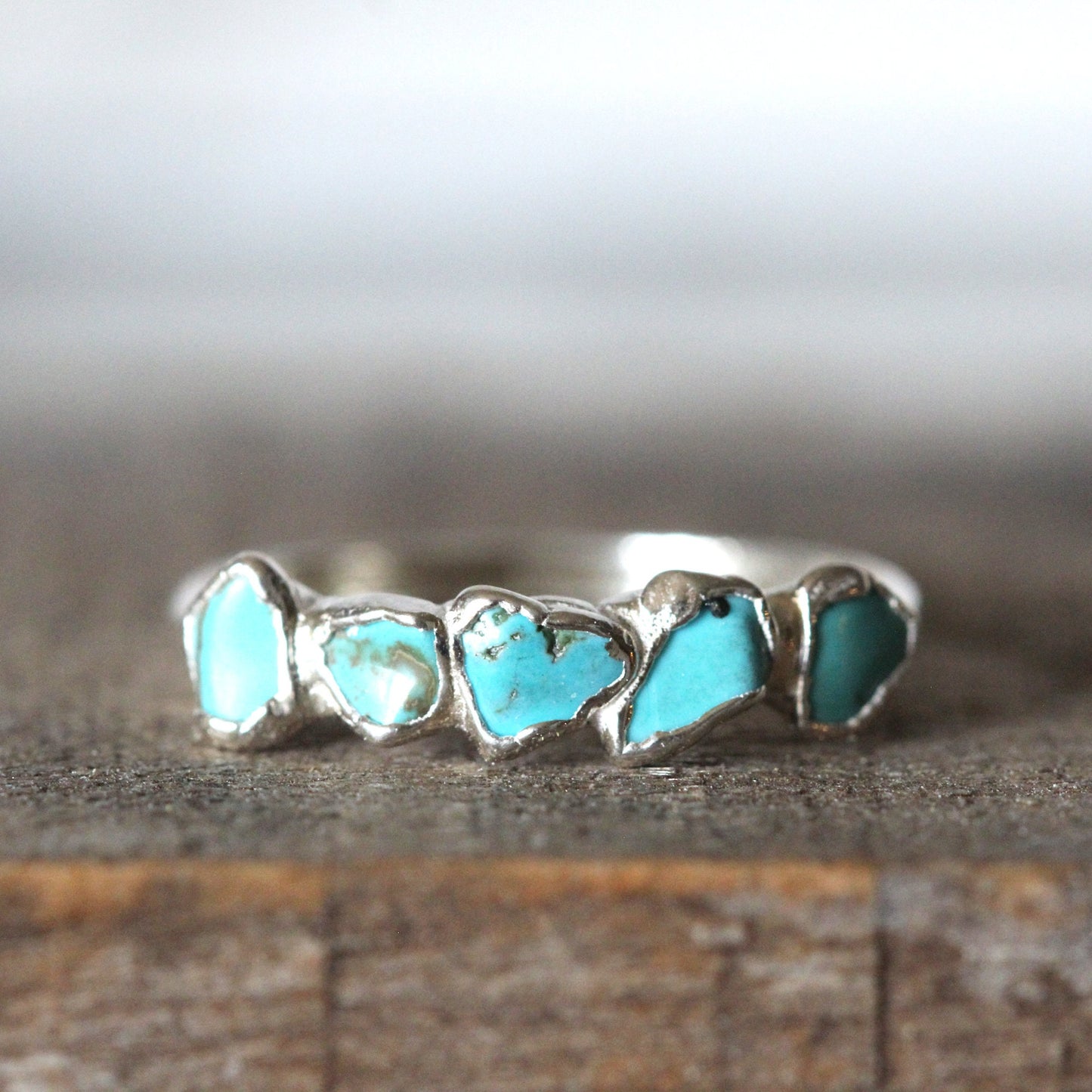 Turquoise Ring - Multi Stone Ring - December Birthstone Jewelry