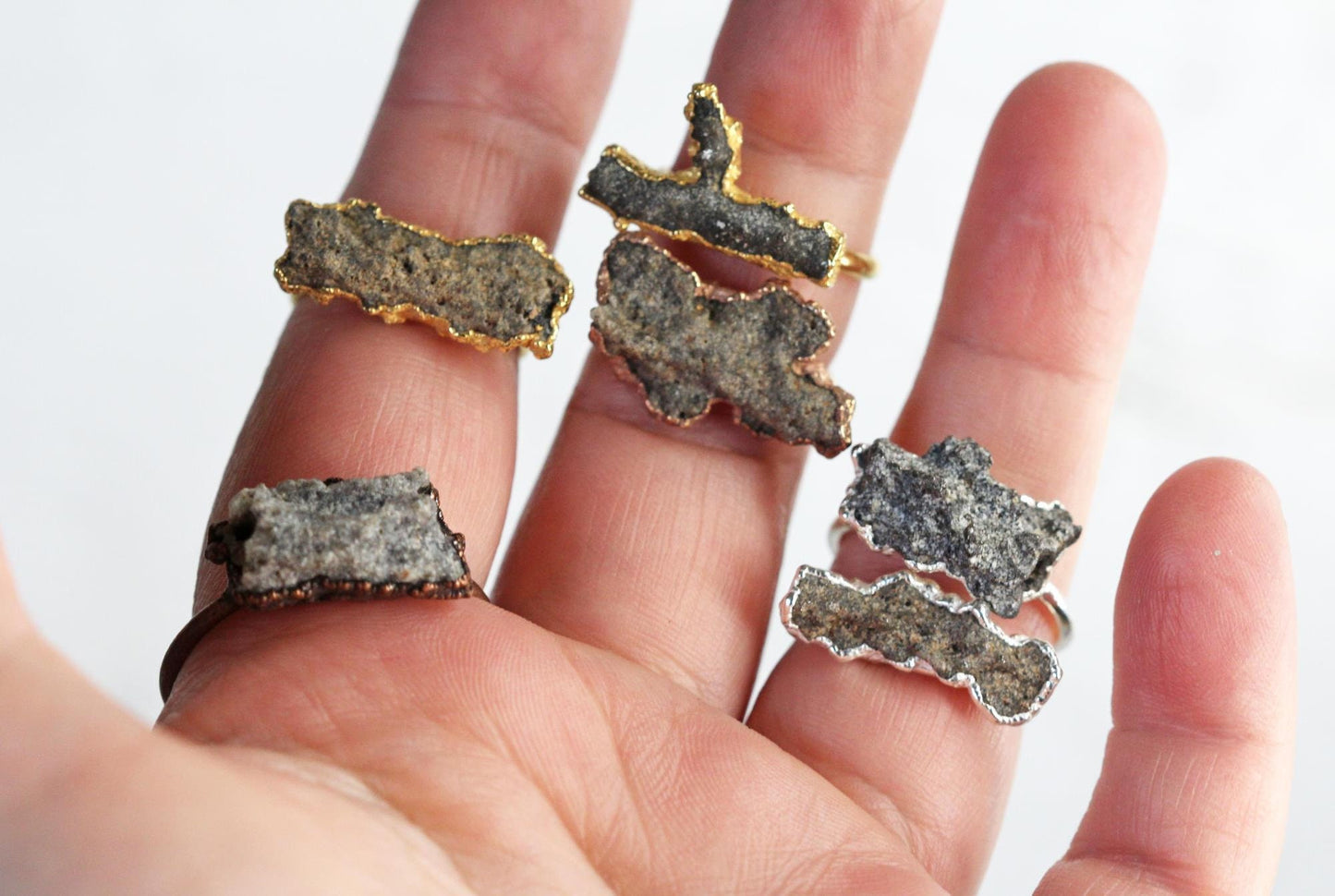 Fulgurite Ring - Lightning Strikes Sand - Petrified Lightning Jewelry - Collector Gift
