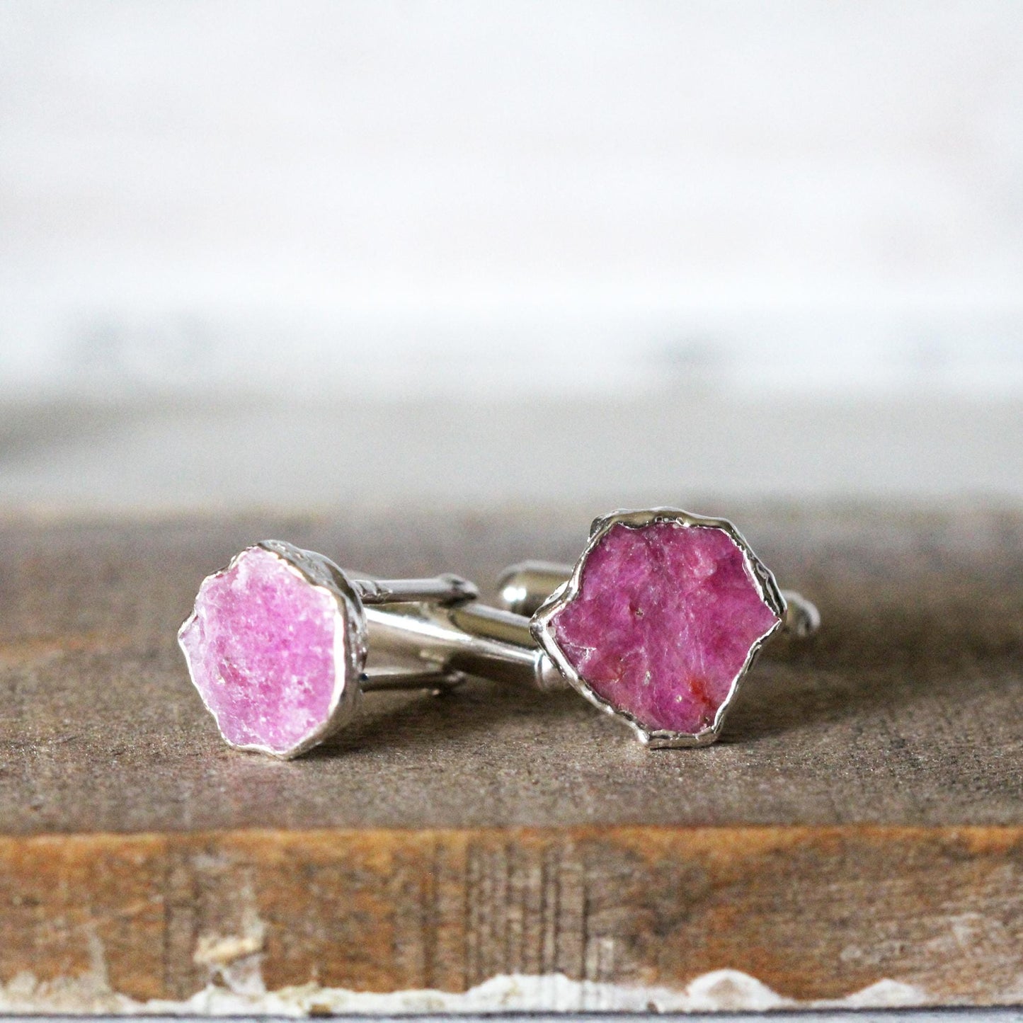 Ruby Cufflinks - Copper Cuff Links - Best Man Wedding Gift
