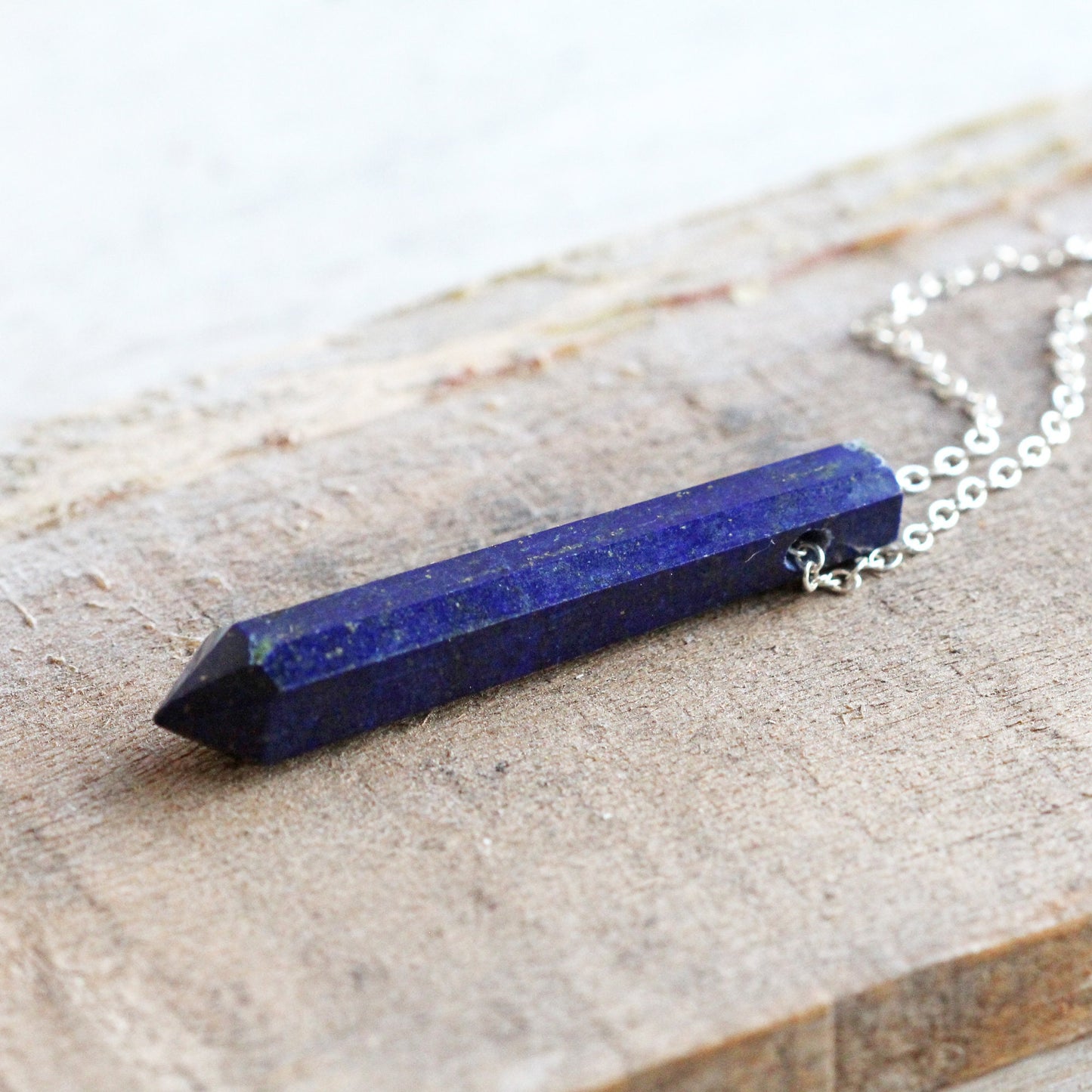 Lapis Lazuli Pendant - Polished Blue Lapis - September Birthstone Jewelry