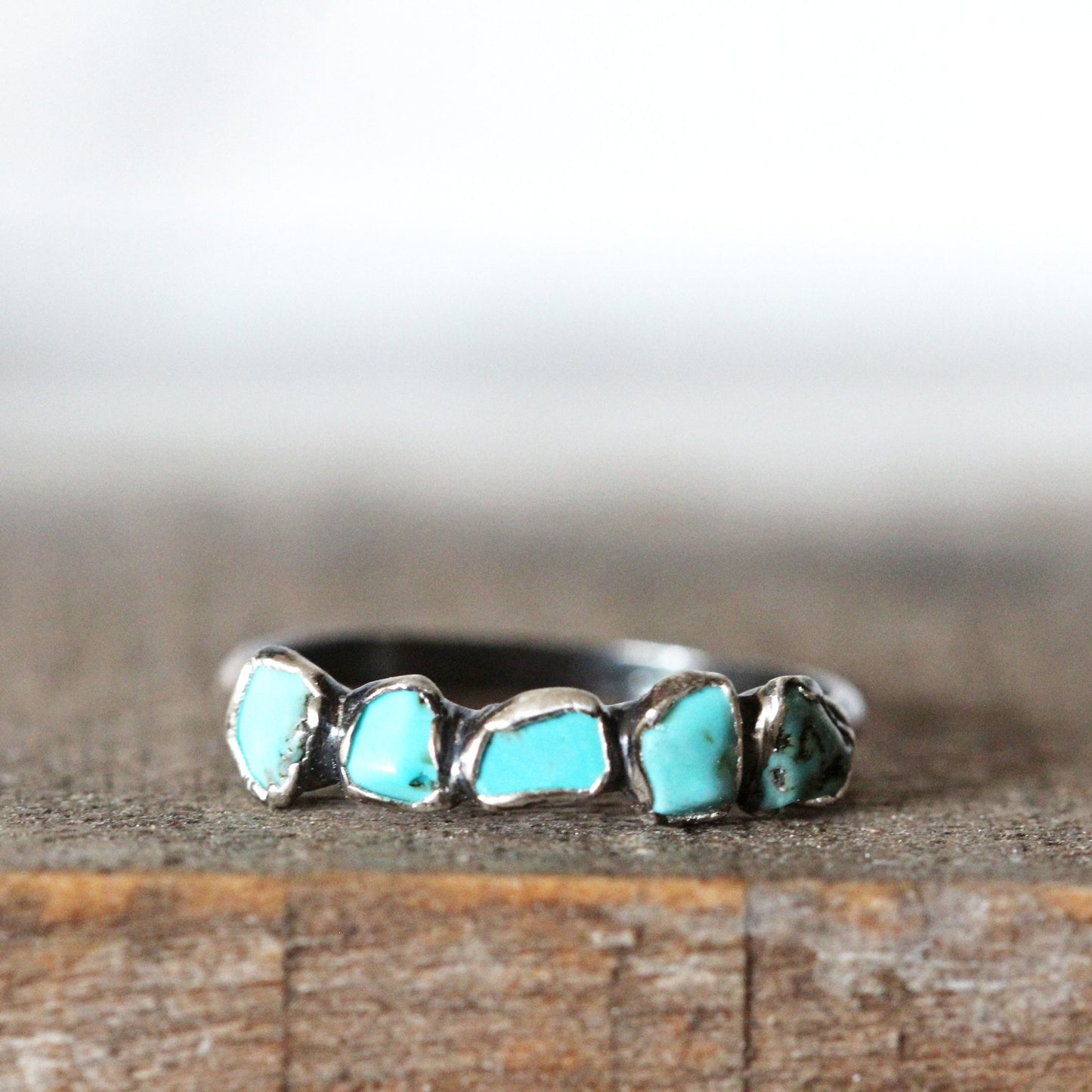Turquoise Ring - Multi Stone Ring - December Birthstone Jewelry