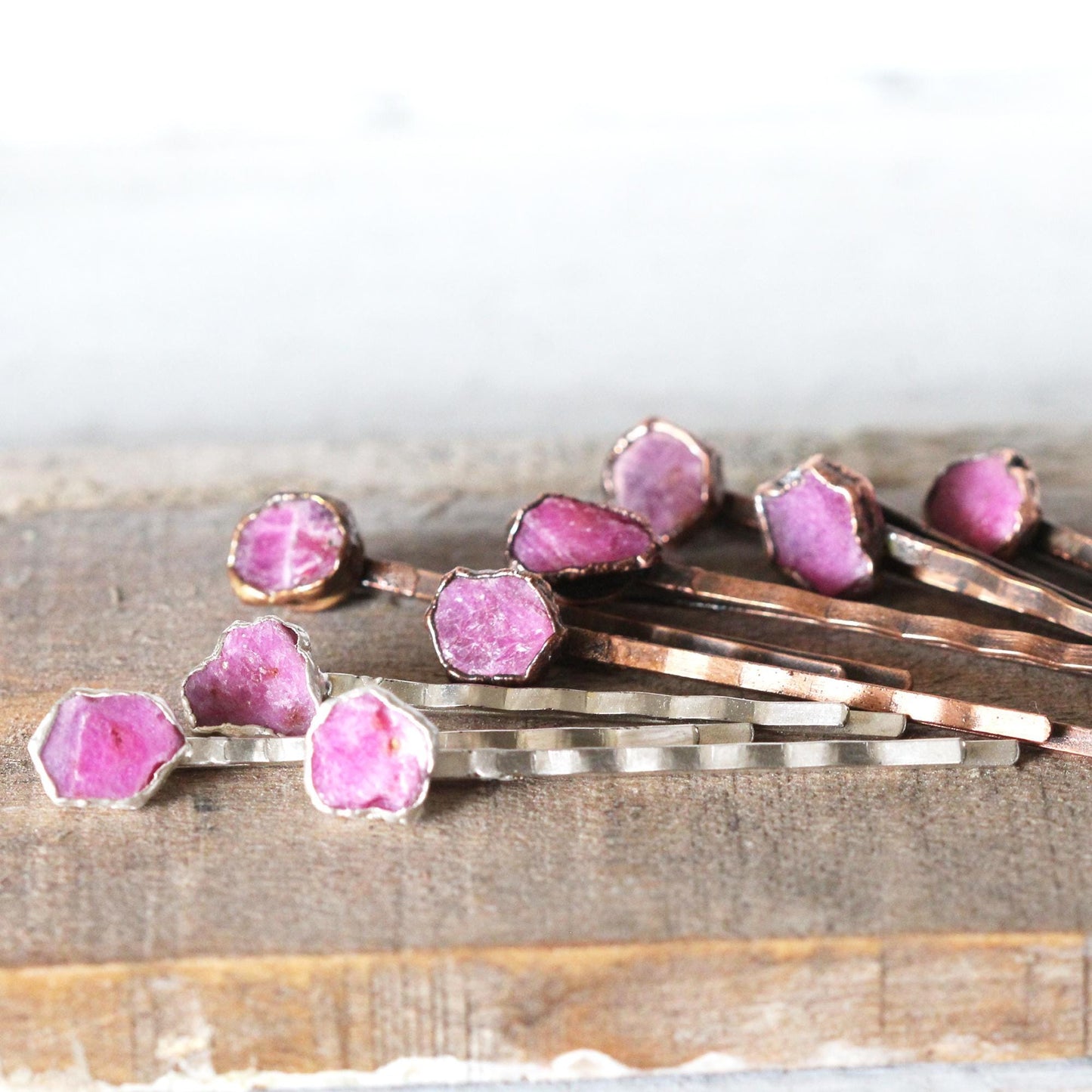 Ruby Bobby Pin- Stone Hair Jewelry - Bridal Hair Accessory