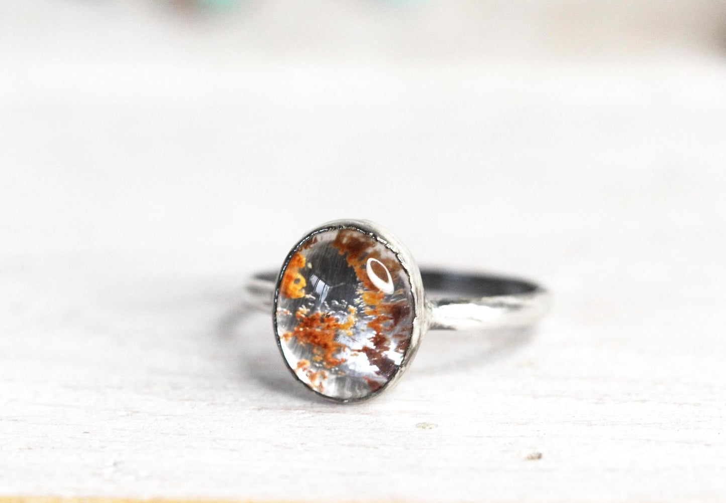 Garden Quartz Ring - Lodolite - Phantom Quartz