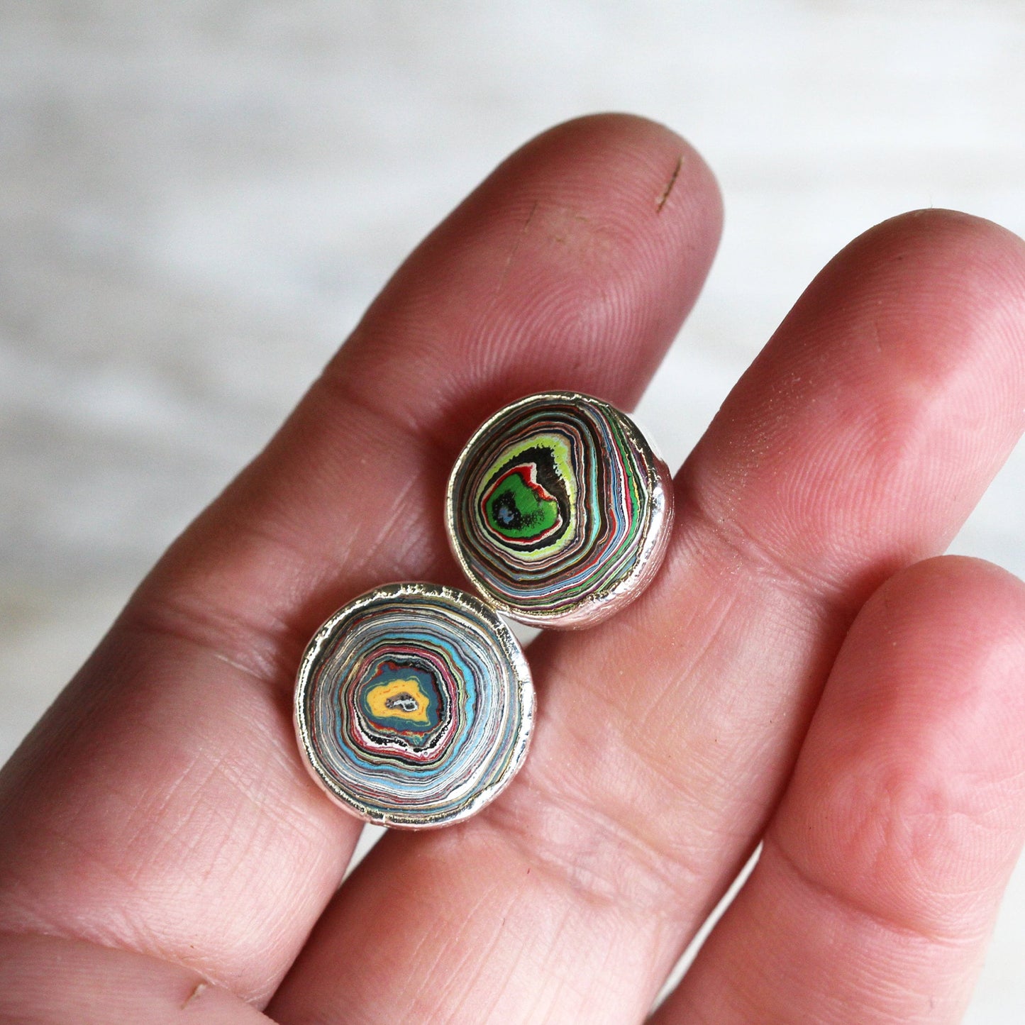 Graffiti Cuff Links - Graffiti Fordite - Gift for New Husband