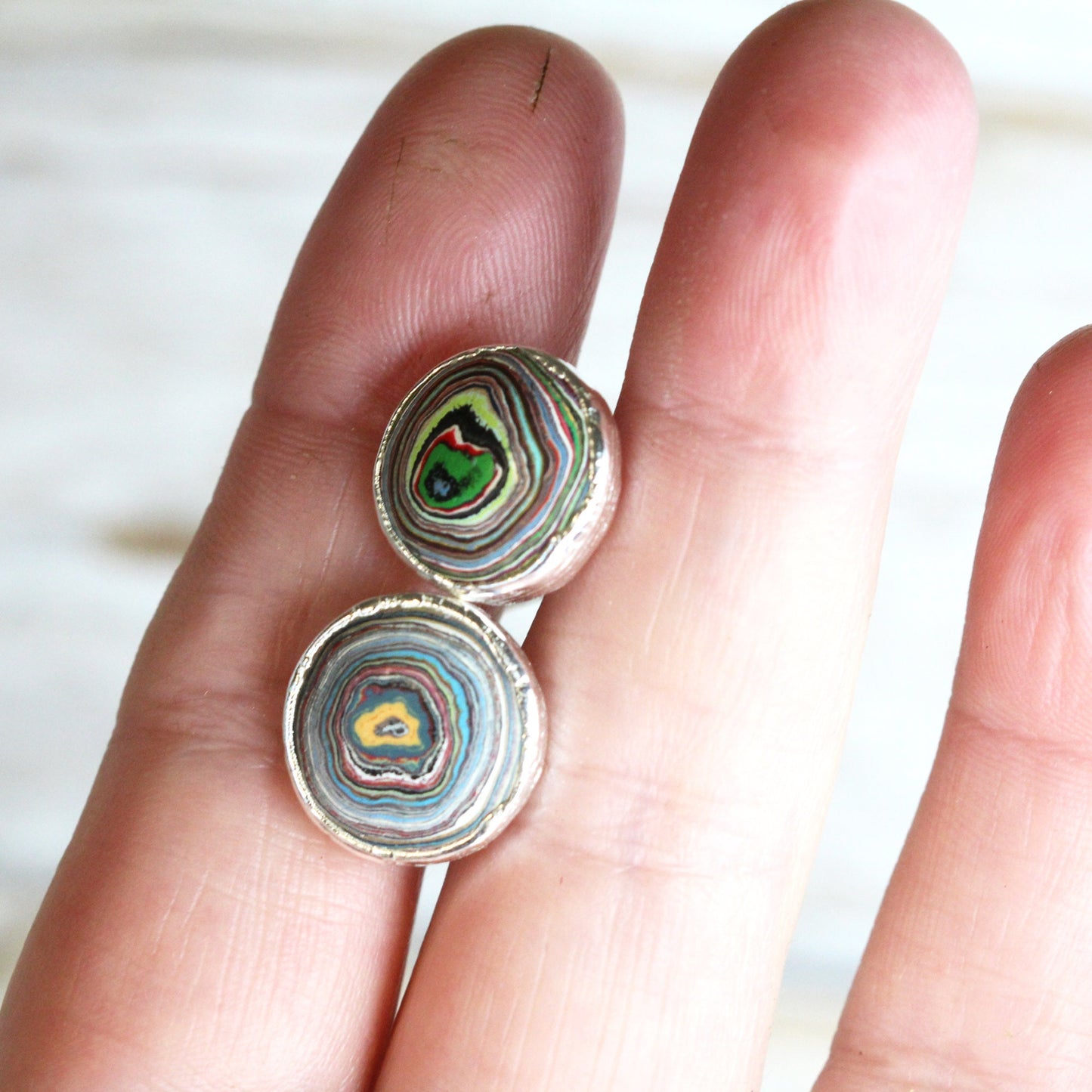 Graffiti Cuff Links - Graffiti Fordite - Gift for New Husband
