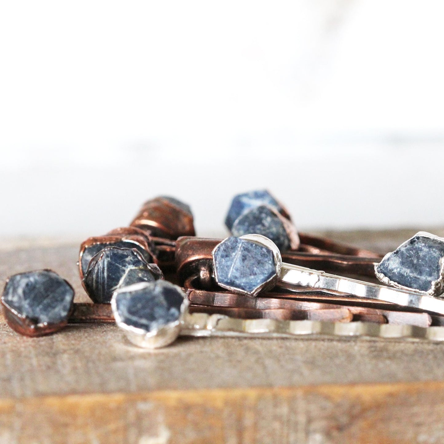 Sapphire Bobby Pin - Stone Hair Jewelry - Bridal Hair Accessory - September Birthstone - Something Blue