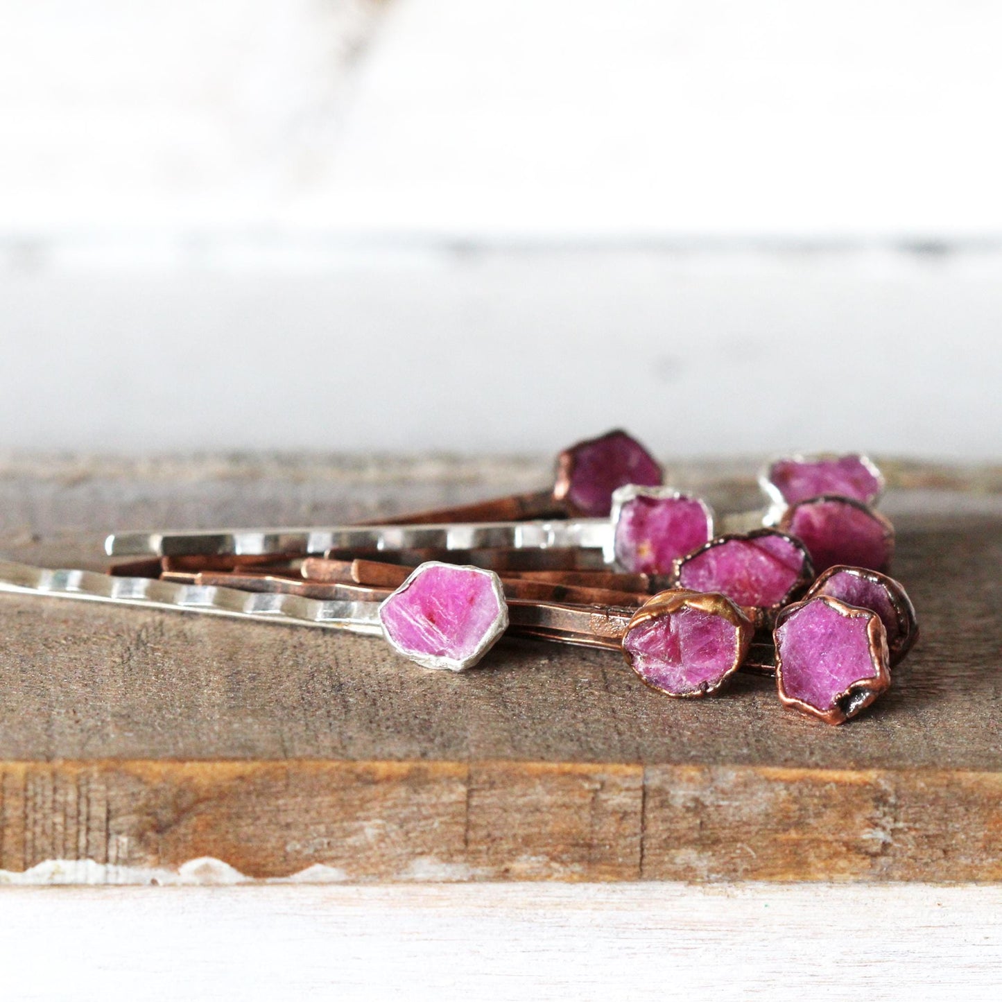 Ruby Bobby Pin- Stone Hair Jewelry - Bridal Hair Accessory