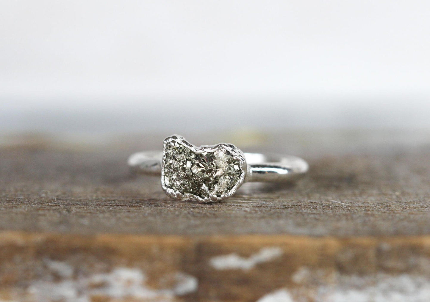 Pyrite Ring - Raw Mineral - Fools Gold Jewelry