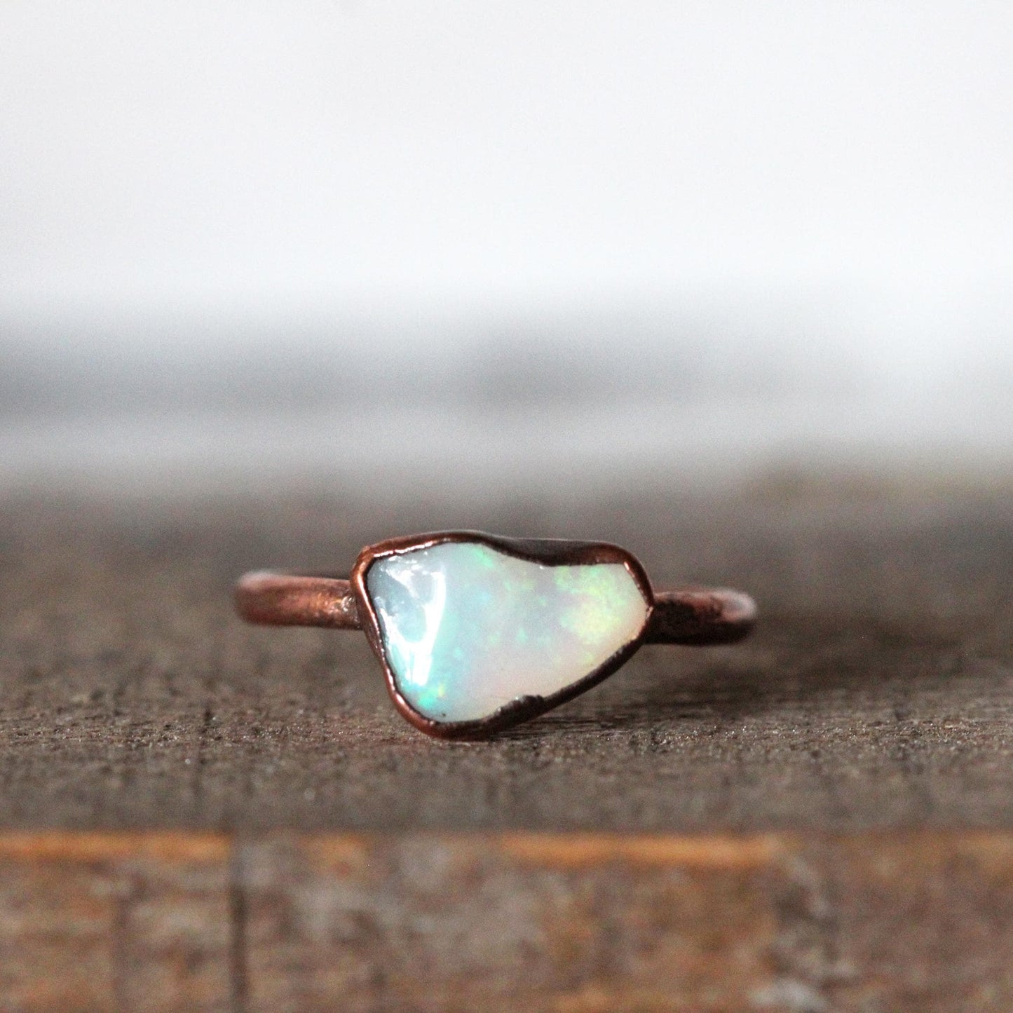 Ethiopian Opal Ring - October Birthstone - Natural Opal Jewelry