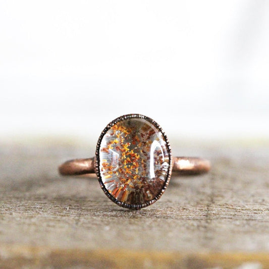 Garden Quartz Ring - Lodolite - Phantom Quartz