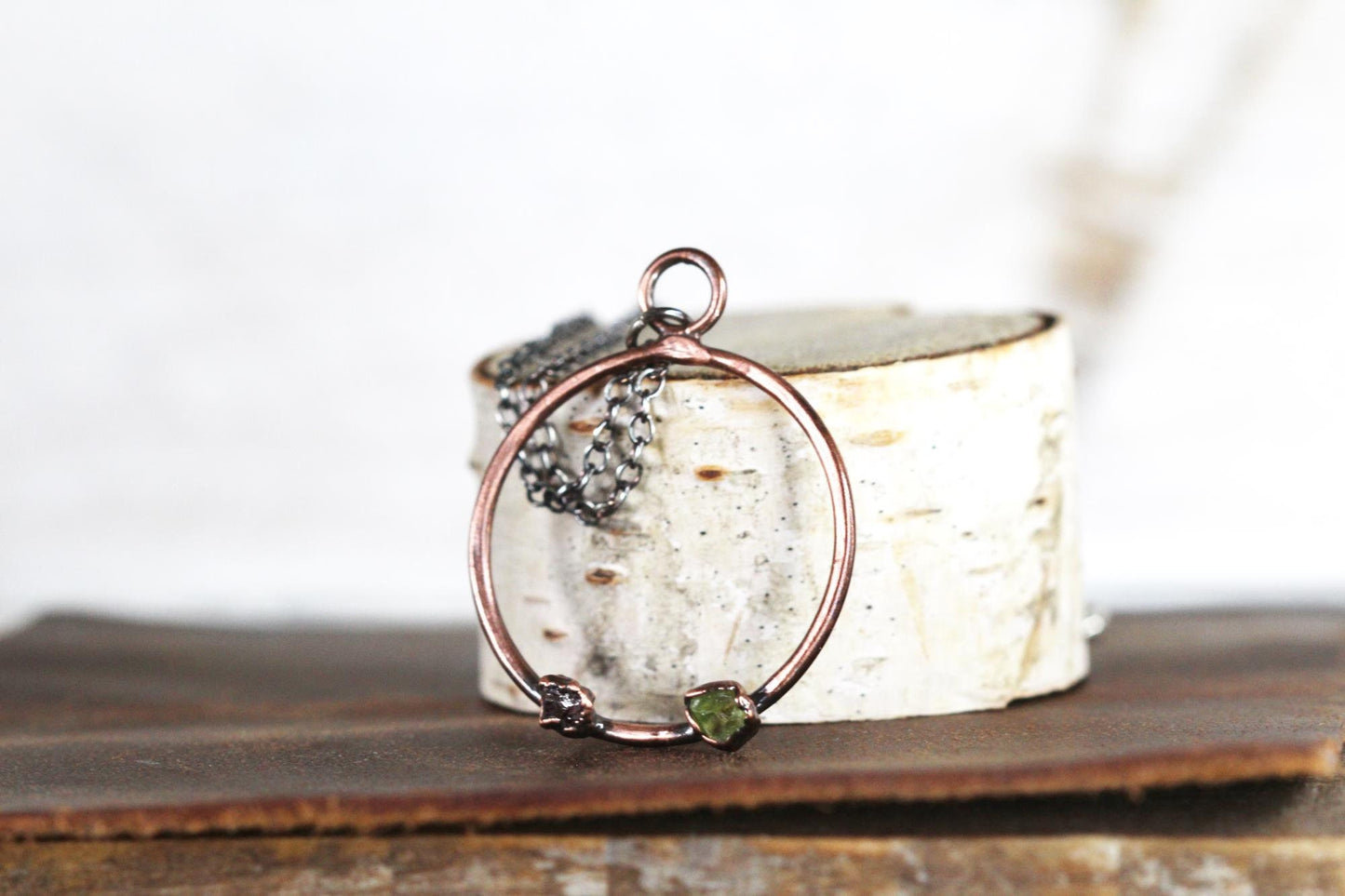 Personalized Mothers Day Necklace - Gift for Mom - Raw Crystal Pendant - Birthstone Necklace