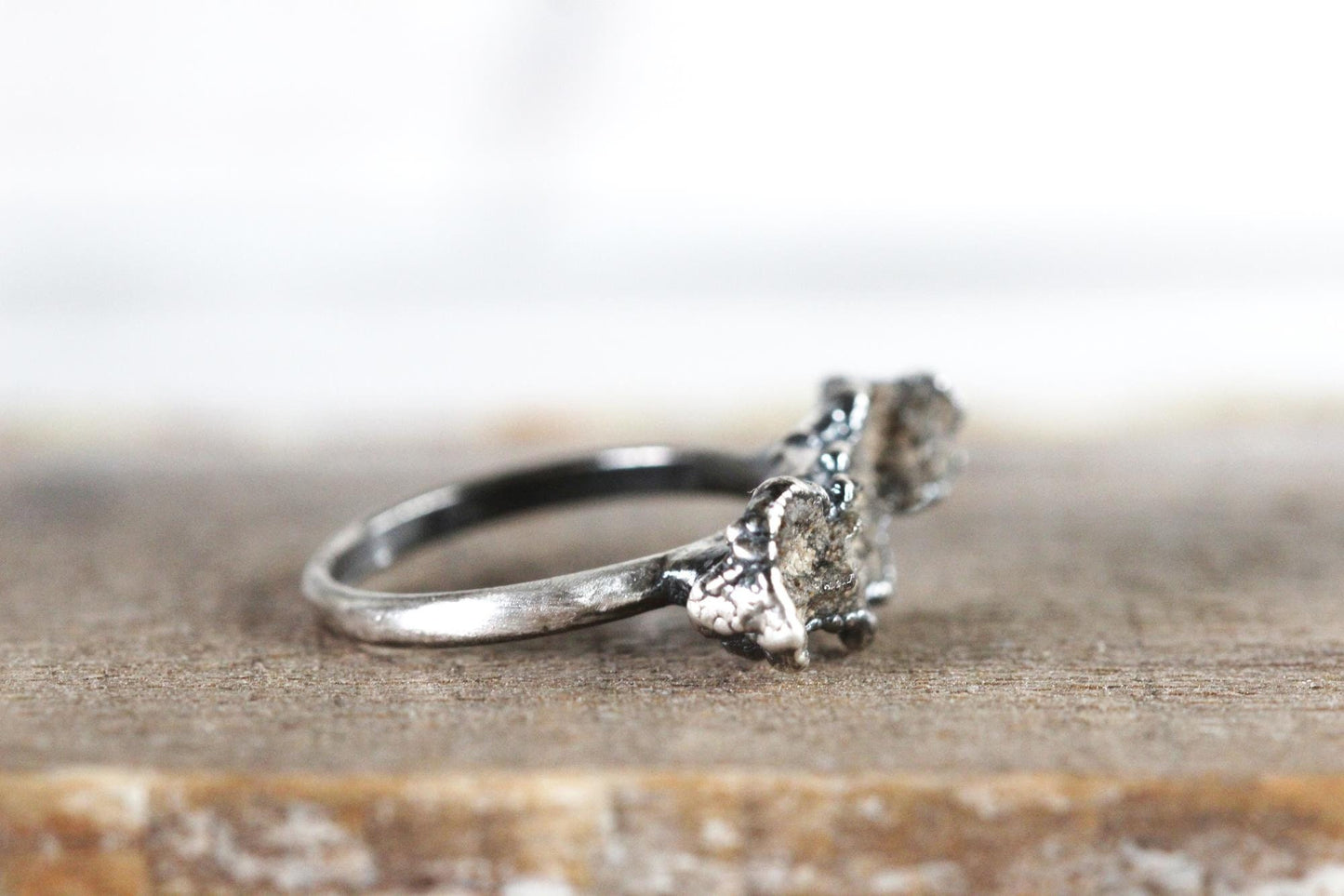 Fulgurite Ring - Lightning Strikes Sand - Petrified Lightning Jewelry - Collector Gift