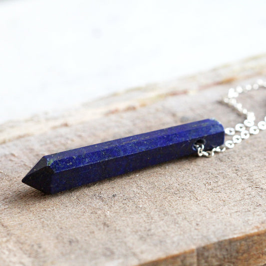 Lapis Lazuli Pendant - Polished Blue Lapis - September Birthstone Jewelry