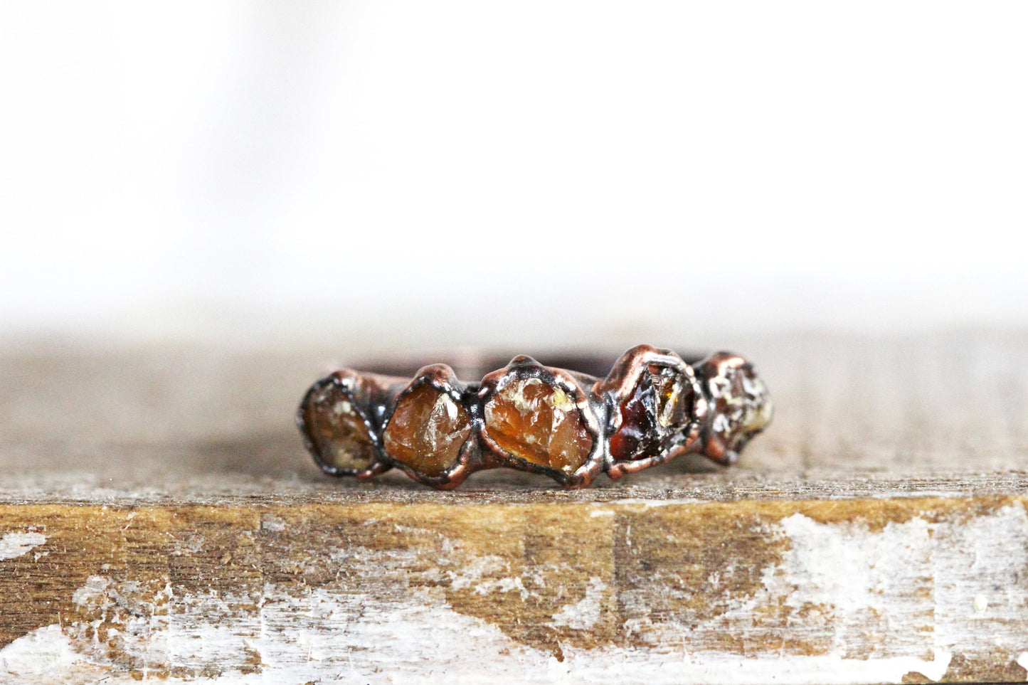 Raw Amber Ring - Baltic Amber Jewelry - Multi Stone Ring - Natural Amber Stone