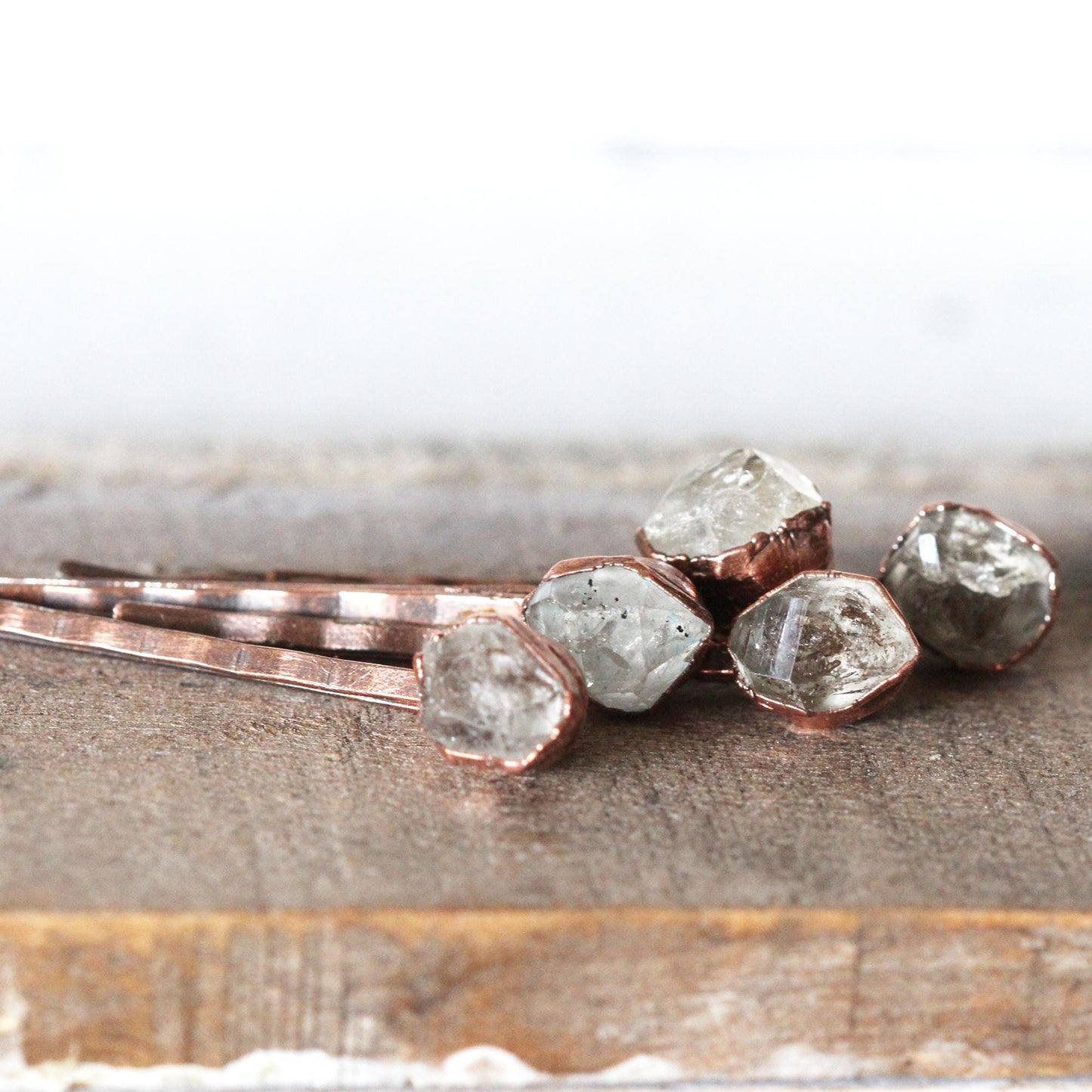 Crystal Bobby Pin - Bridal Hair Accessory - Quartz Hair Pin - Forest Wedding
