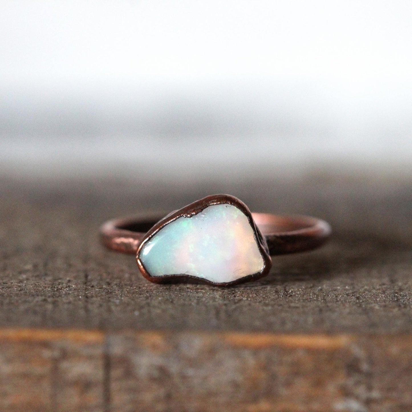 Ethiopian Opal Ring - October Birthstone - Natural Opal Jewelry