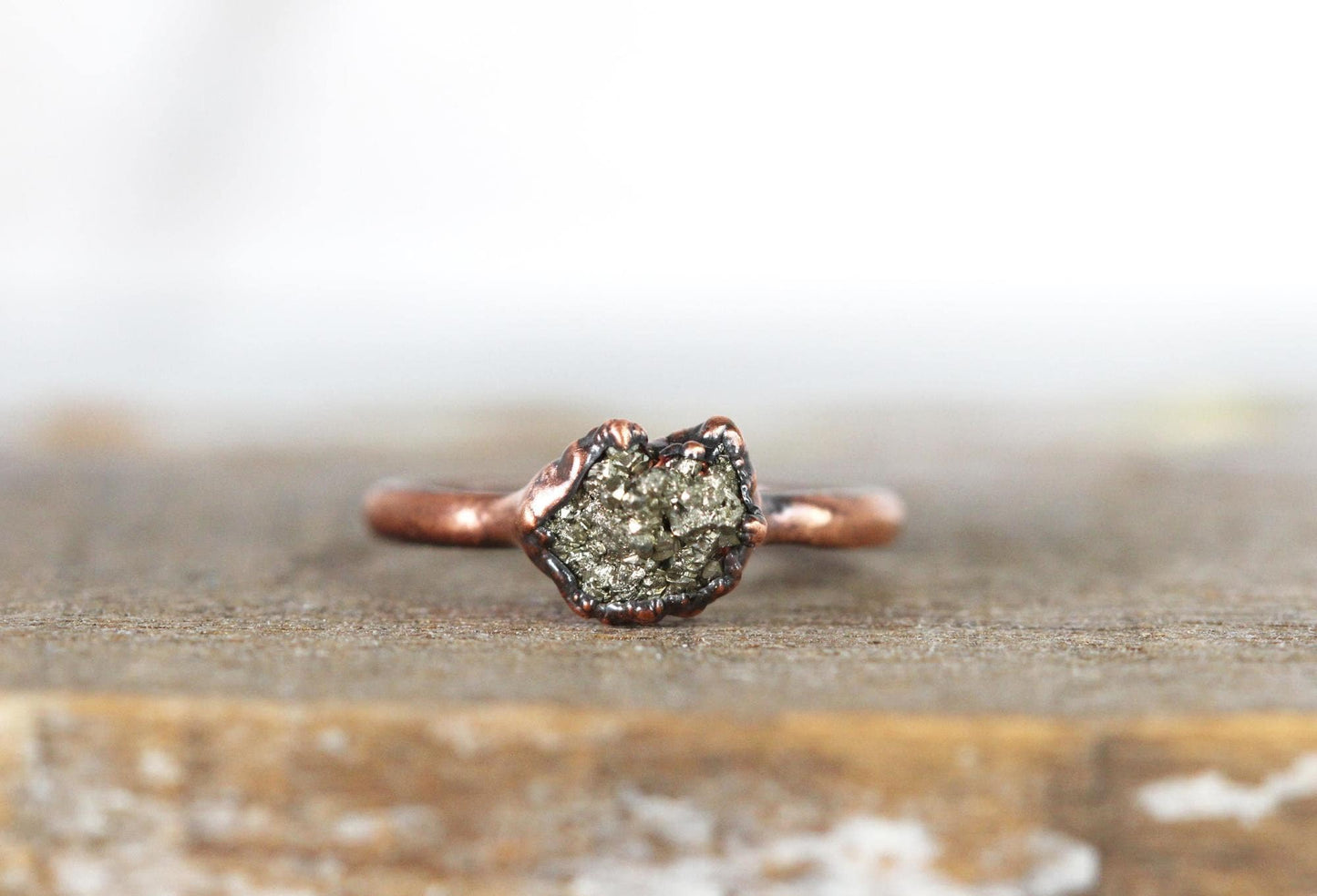 Pyrite Ring - Raw Mineral - Fools Gold Jewelry