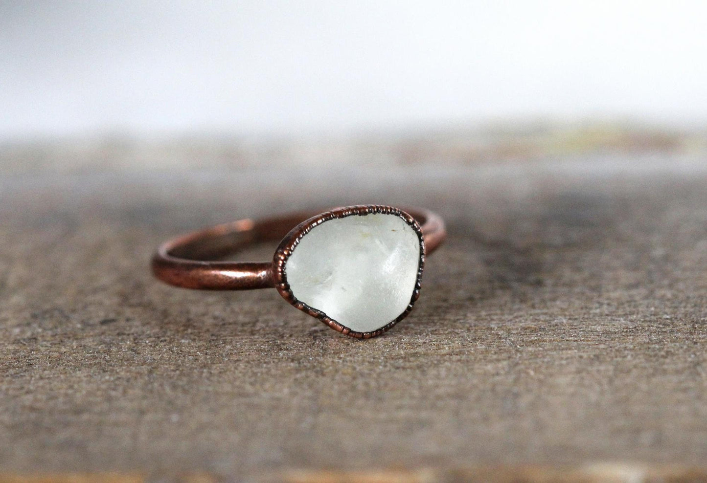 White Topaz Jewelry - Electroformed Jewelry - Statement Ring