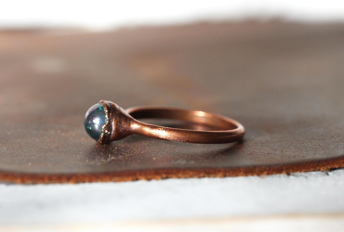 Aura Crystal Ring - Crystal Ball - Blue Sphere