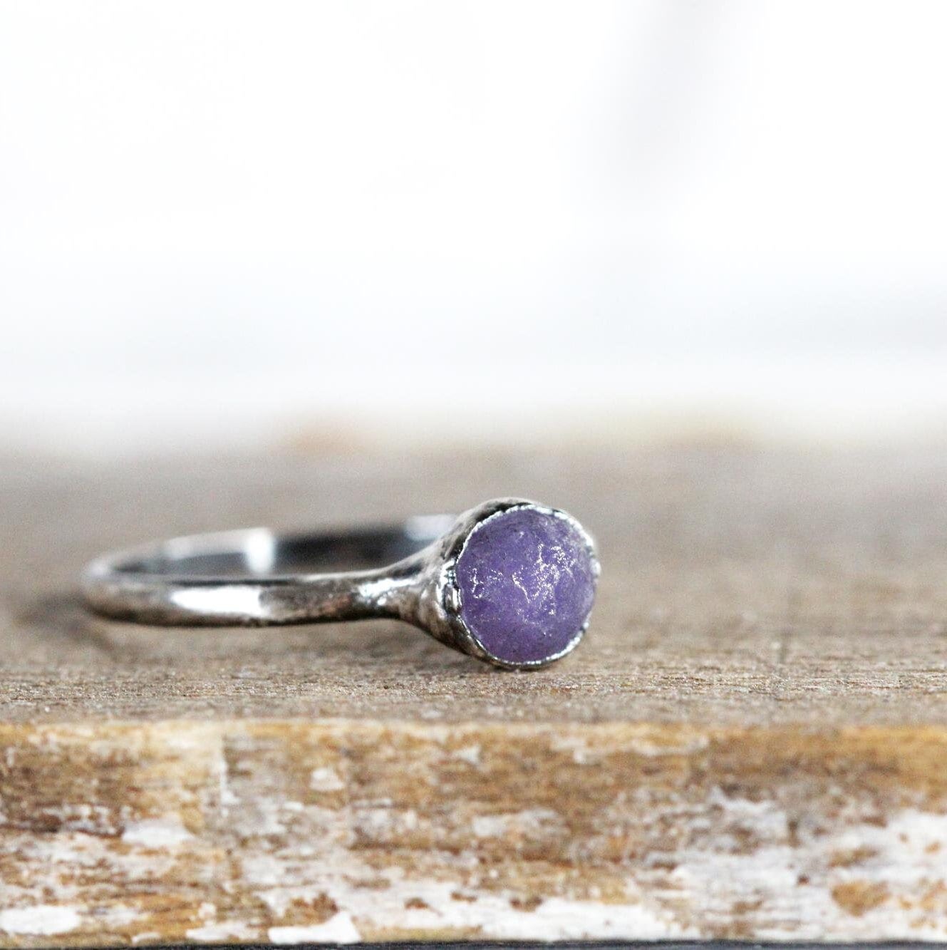 Grape Stone Ring - Electroformed - Agate Jewelry