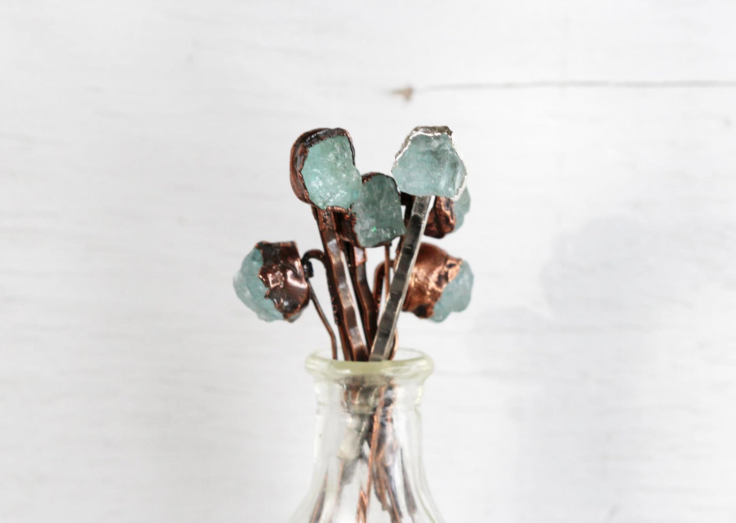 Aquamarine Bobby Pin - Bridal Hair Accessory - March Birthstone - Stone Hair Pin