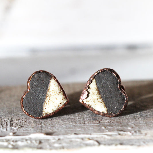 Heart Cufflinks - Gift for Husband - Ceramic Cuff Links