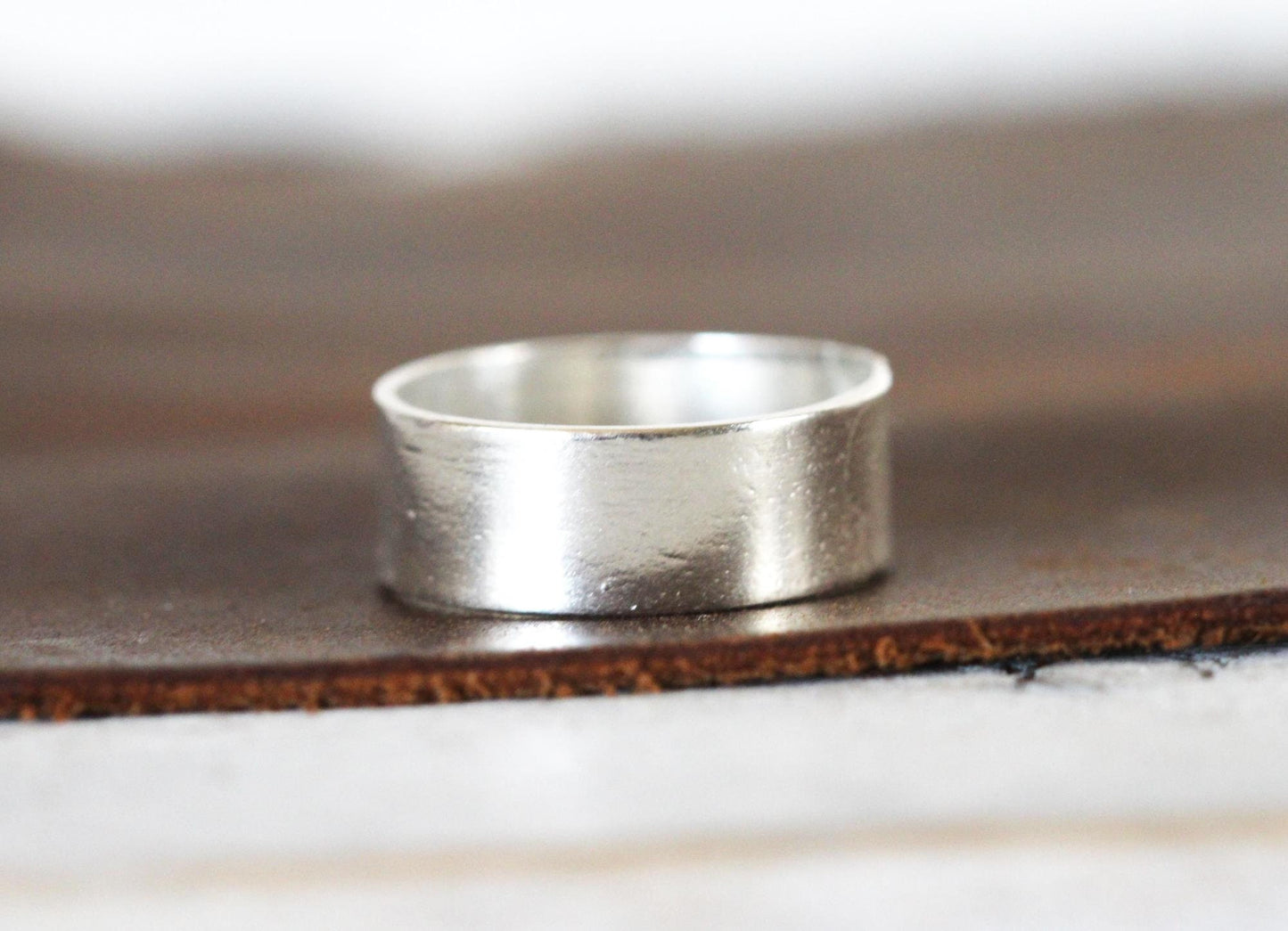 Simple Stacking Ring - Wide Band Stacker - Unisex Jewelry