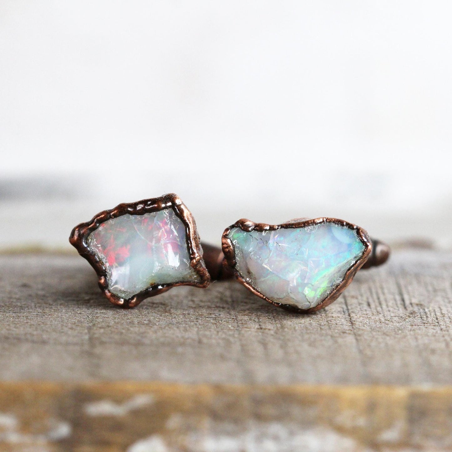 Opal Cuff Links - Groomsmen Gift - Raw Stone Jewelry for Men