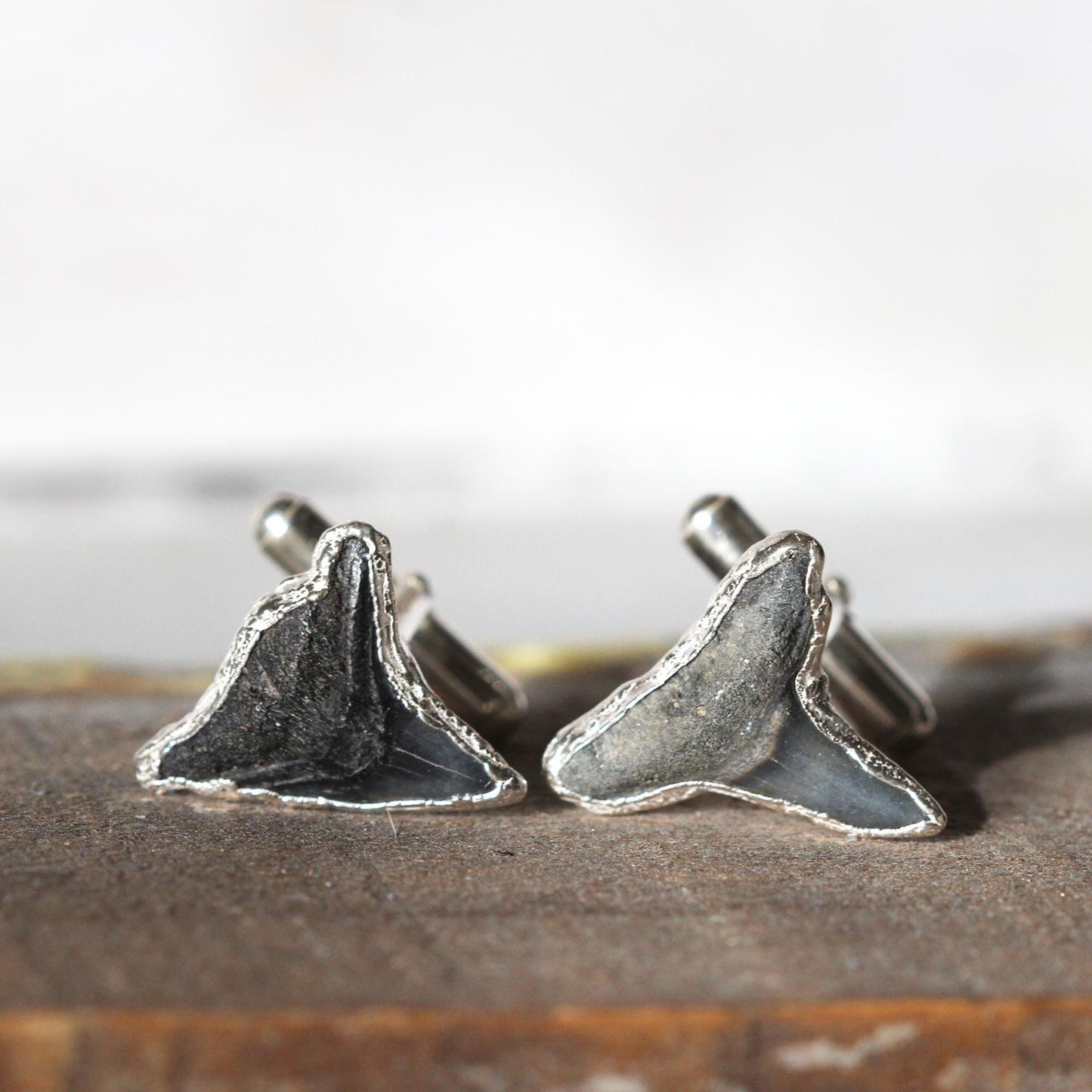 Shark Tooth Cufflinks - Graduation Gift - Sailing Gift - Gift For Him