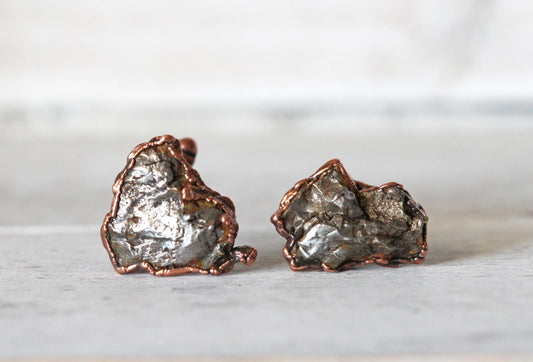 Meteorite Cuff Links - Campo del Cielo Cufflinks - Groom Cufflinks - Groomsmen Gift - Father's Day Gift