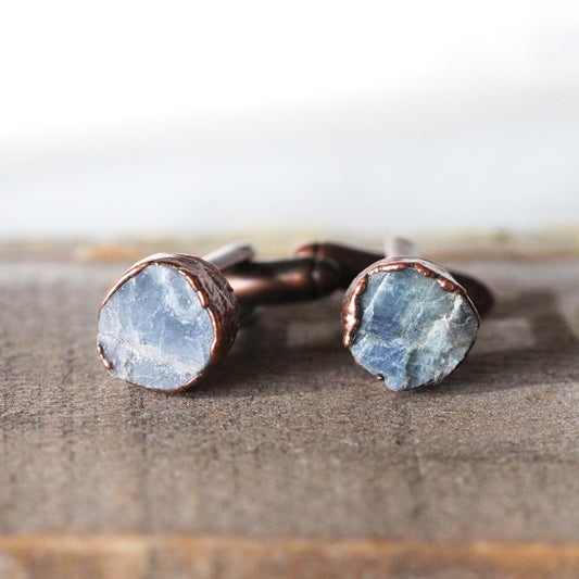 Sapphire Cuff Links - Birthstone Cufflinks - September Birthstone - Graduation Gift