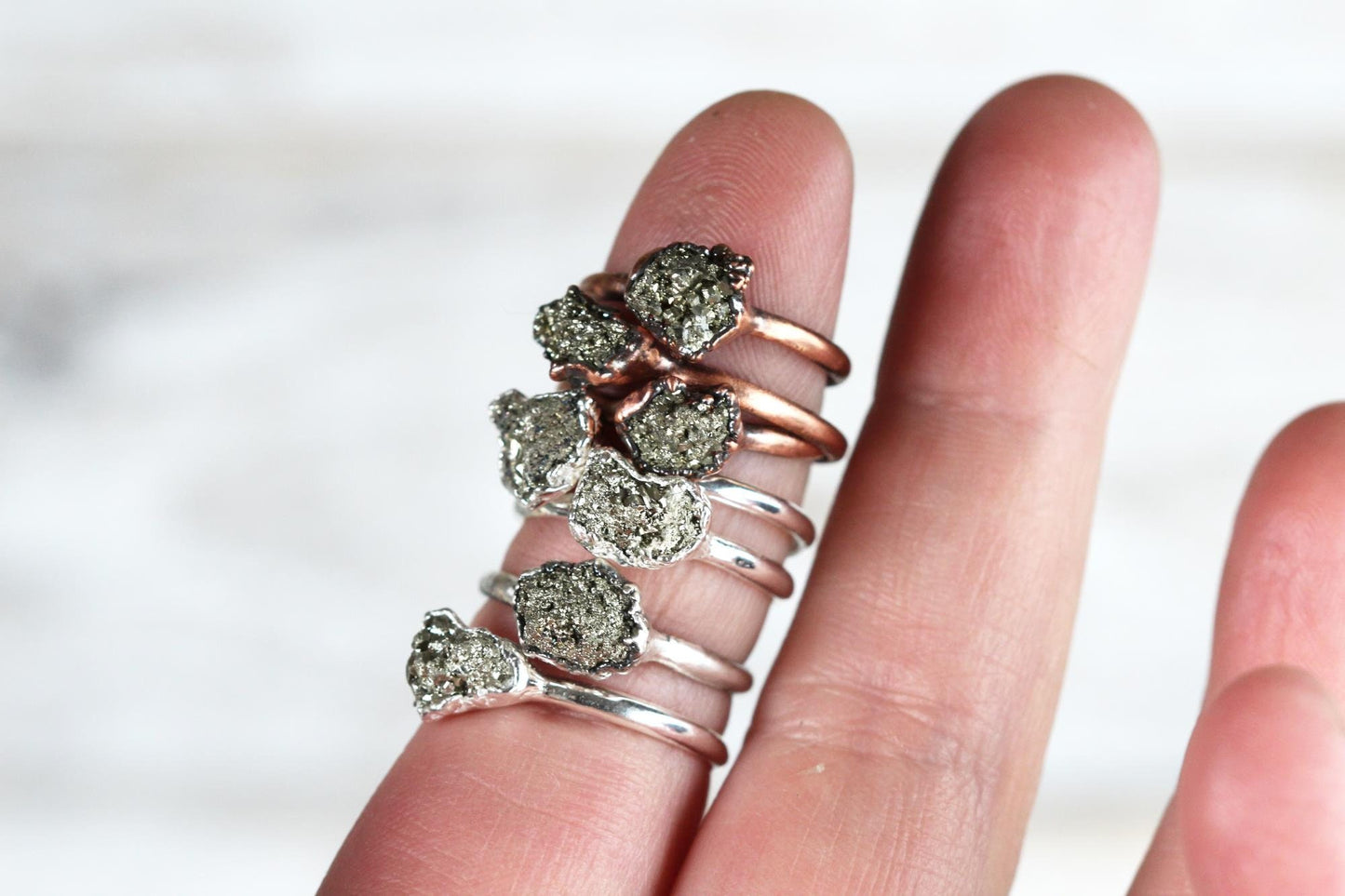 Pyrite Ring - Raw Mineral - Fools Gold Jewelry