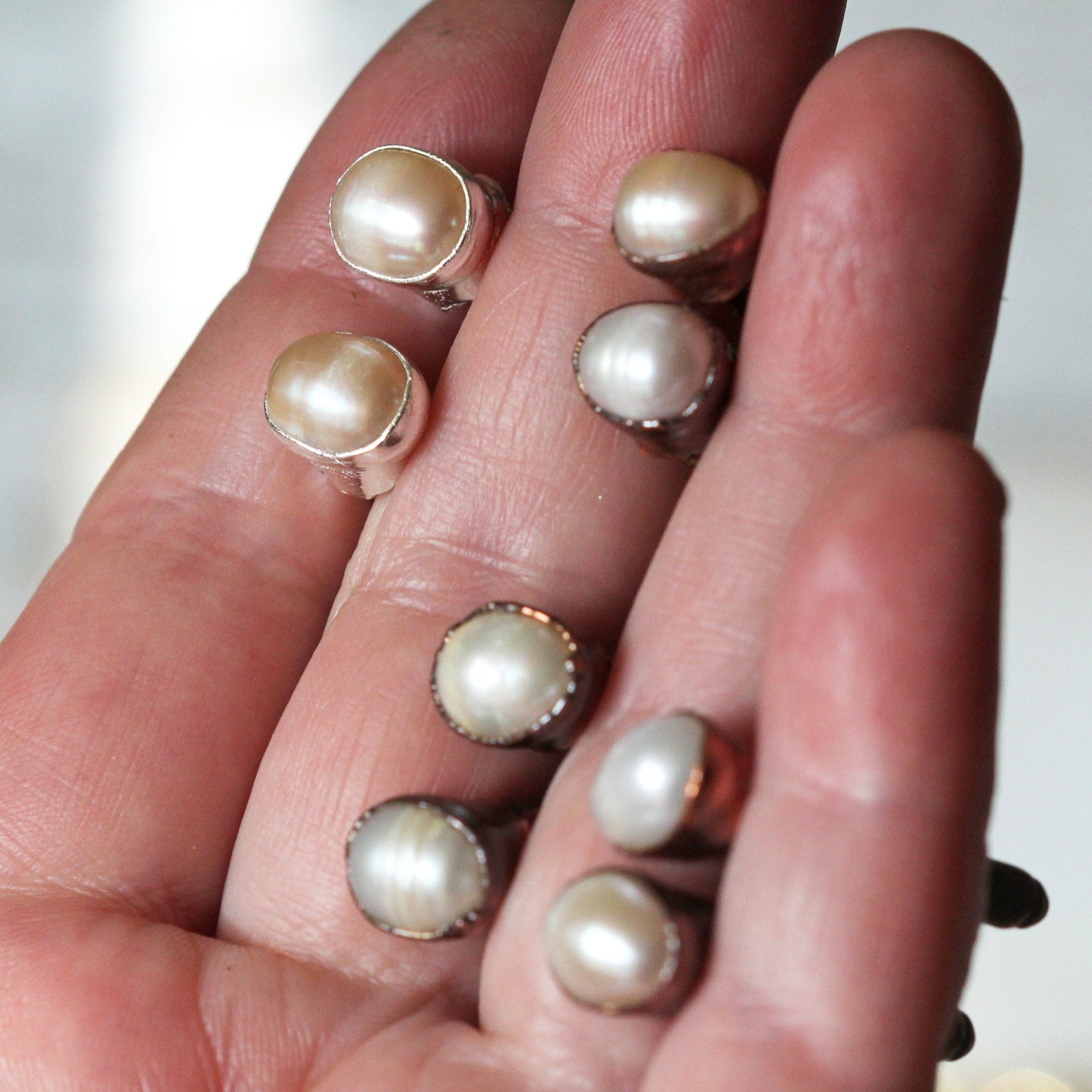 Pearl Cuff Links - Birthstone Cufflinks - June Birthstone - Graduation Gift