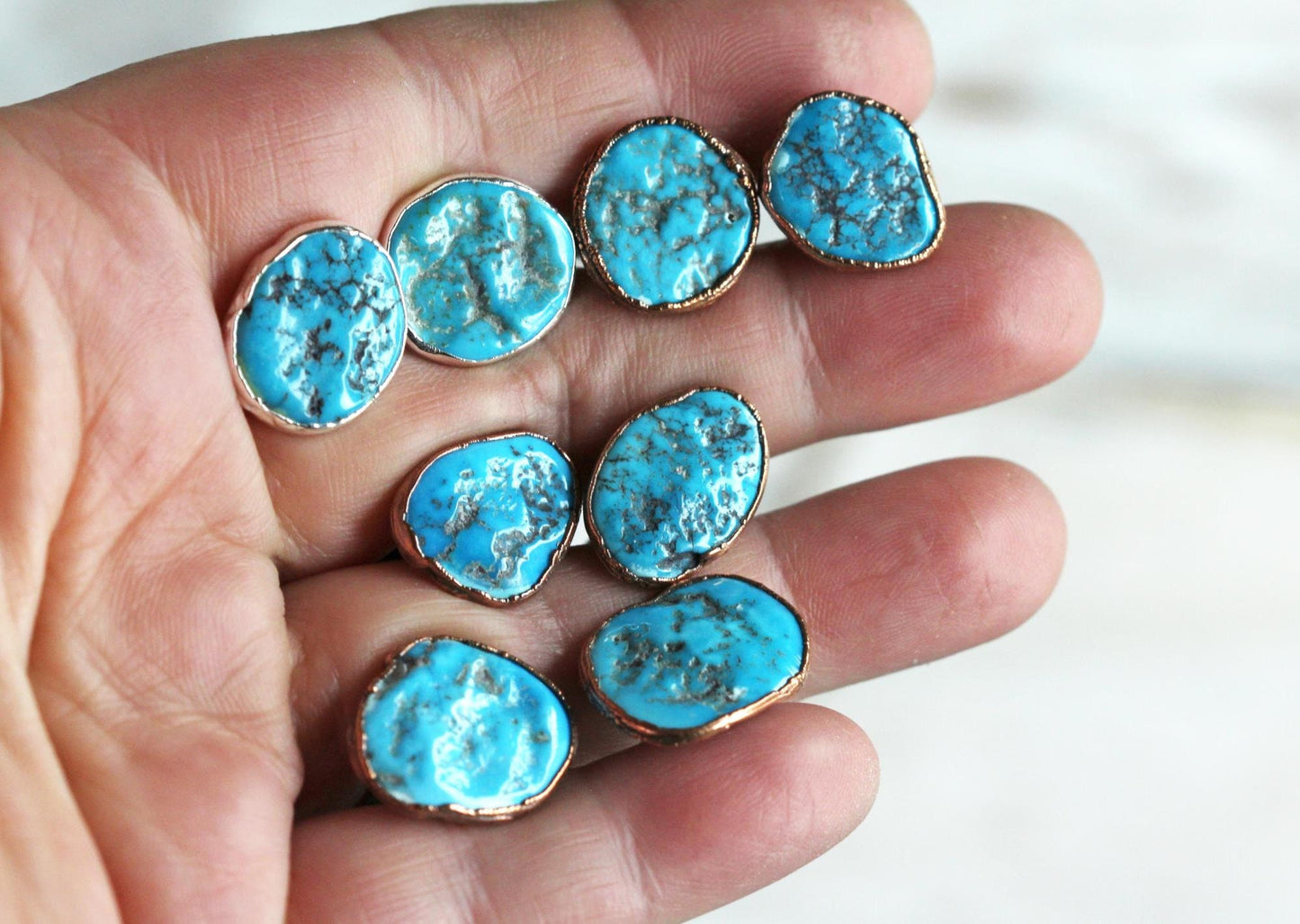 Turquoise Cuff Links - Groomsmen Gift - Stone Jewelry for Men - Stone Cufflinks