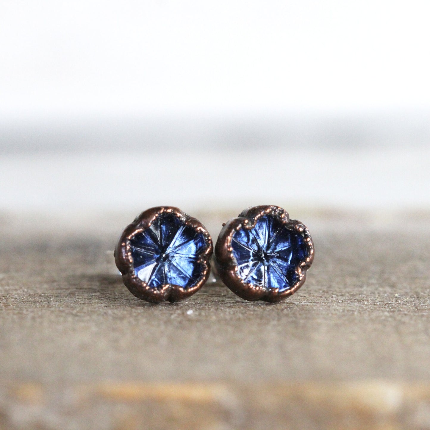 Flower Earrings - Something Blue - Botanical Jewelry