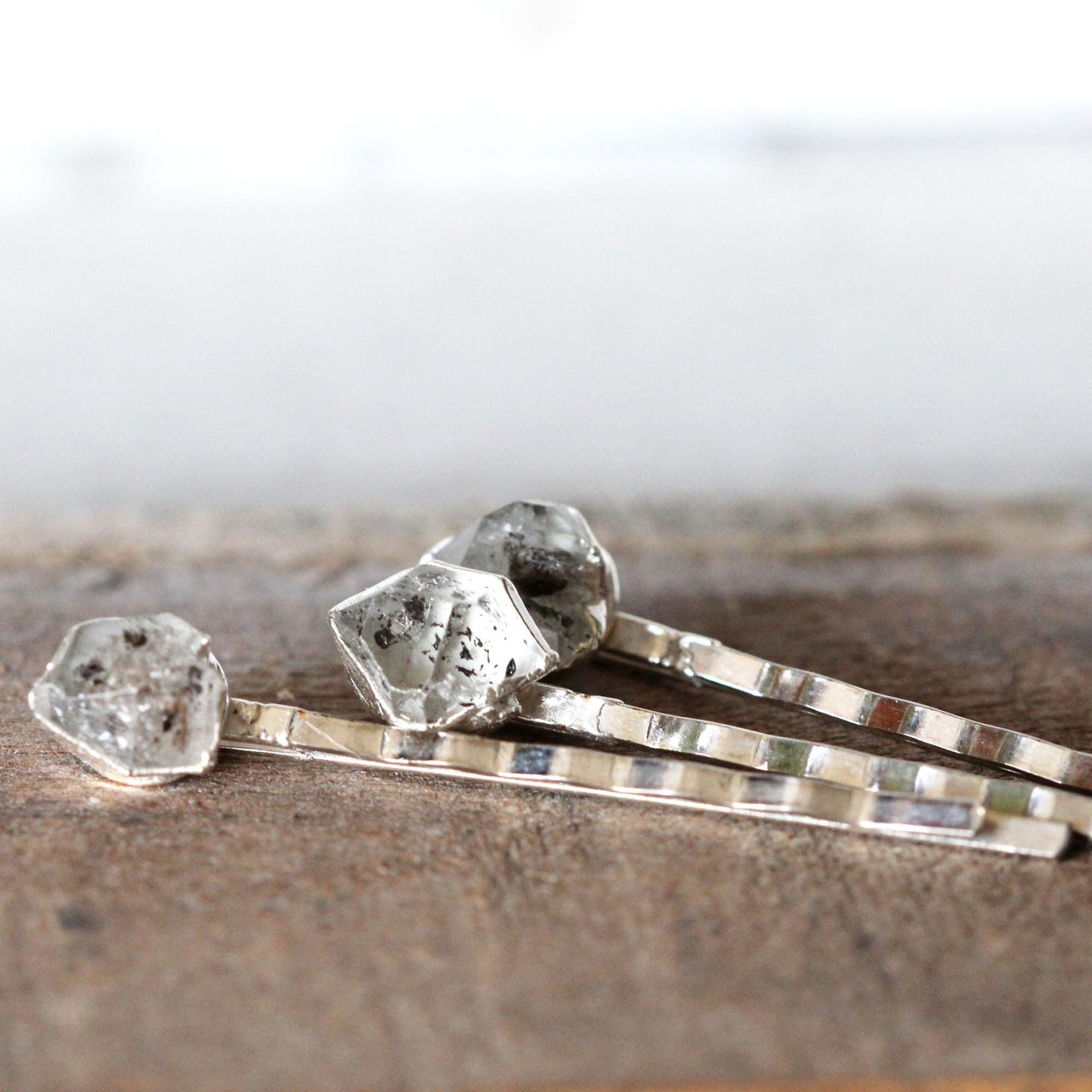 Crystal Bobby Pin - Bridal Hair Accessory - Quartz Hair Pin - Forest Wedding