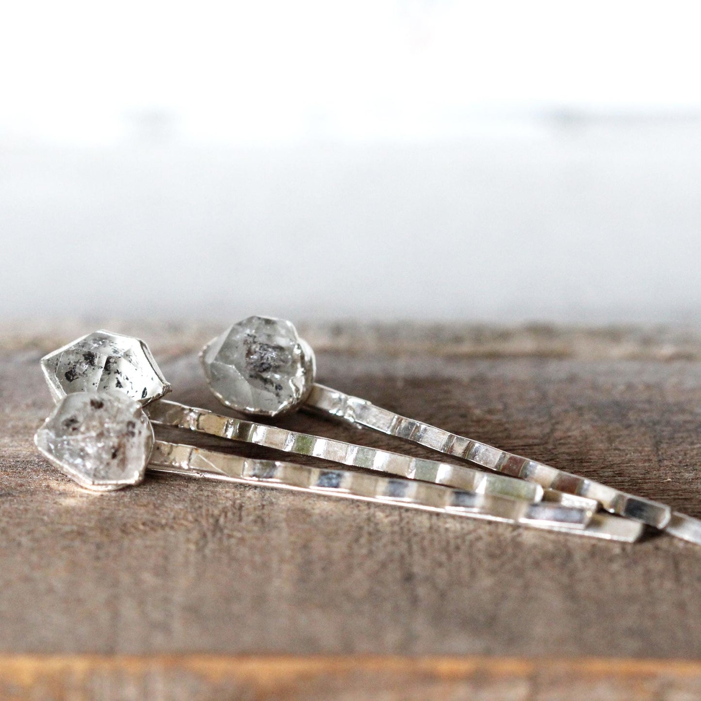 Crystal Bobby Pin - Bridal Hair Accessory - Quartz Hair Pin - Forest Wedding