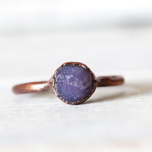Grape Stone Ring - Electroformed - Agate Jewelry