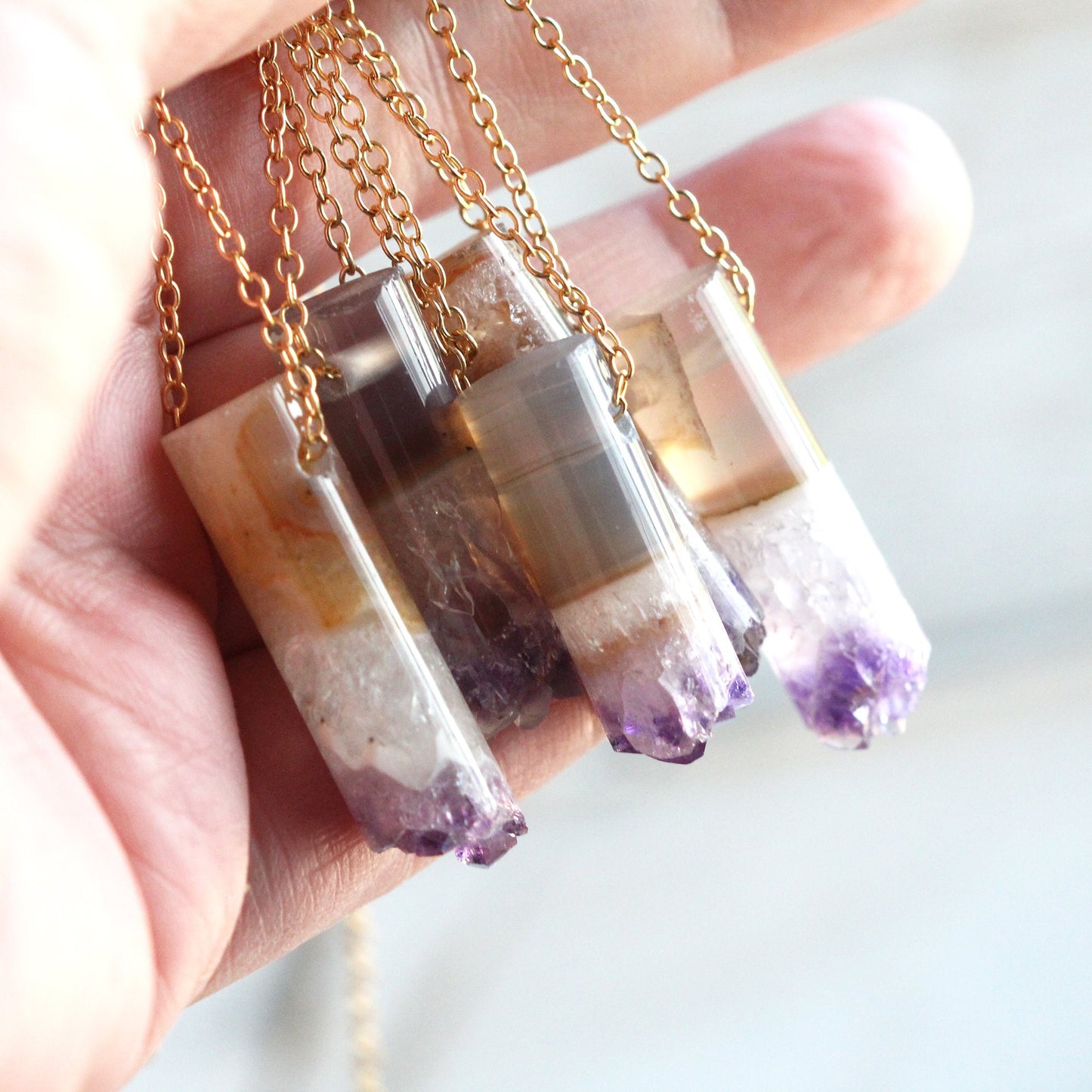 Amethyst Necklace - Purple Crystal Pendant - February Birthstone - Raw Amethyst Pendant